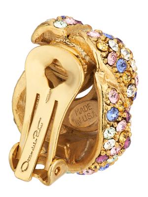 Oscar de la Renta Love Knot clip-on earrings - Pink