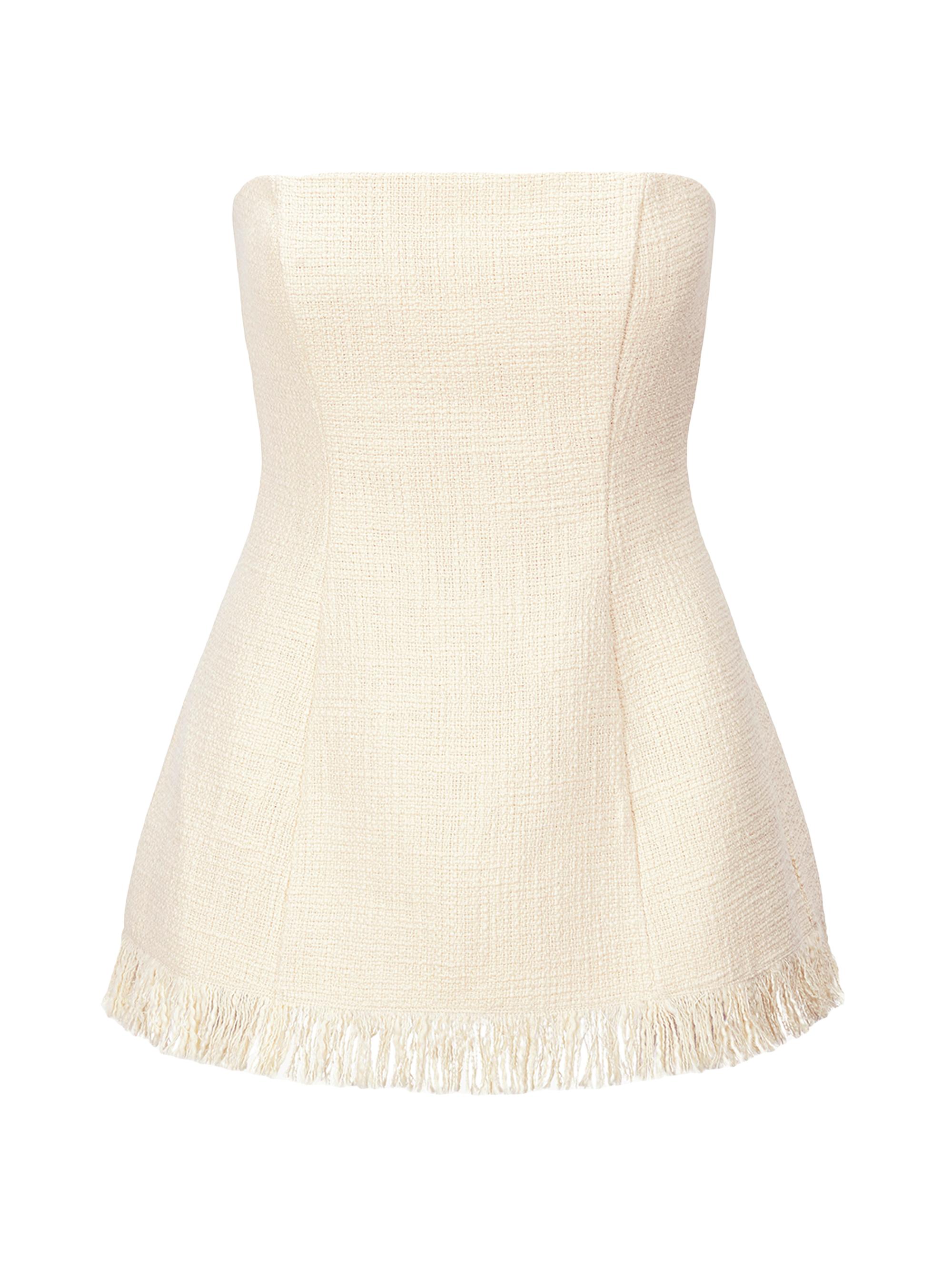 Staud Women's Silvia Tweed Strapless Top -