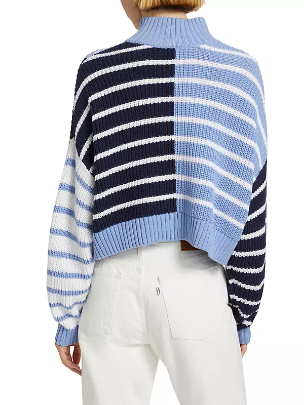 Striped wool-blend half-zip sweater in multicoloured - Givenchy
