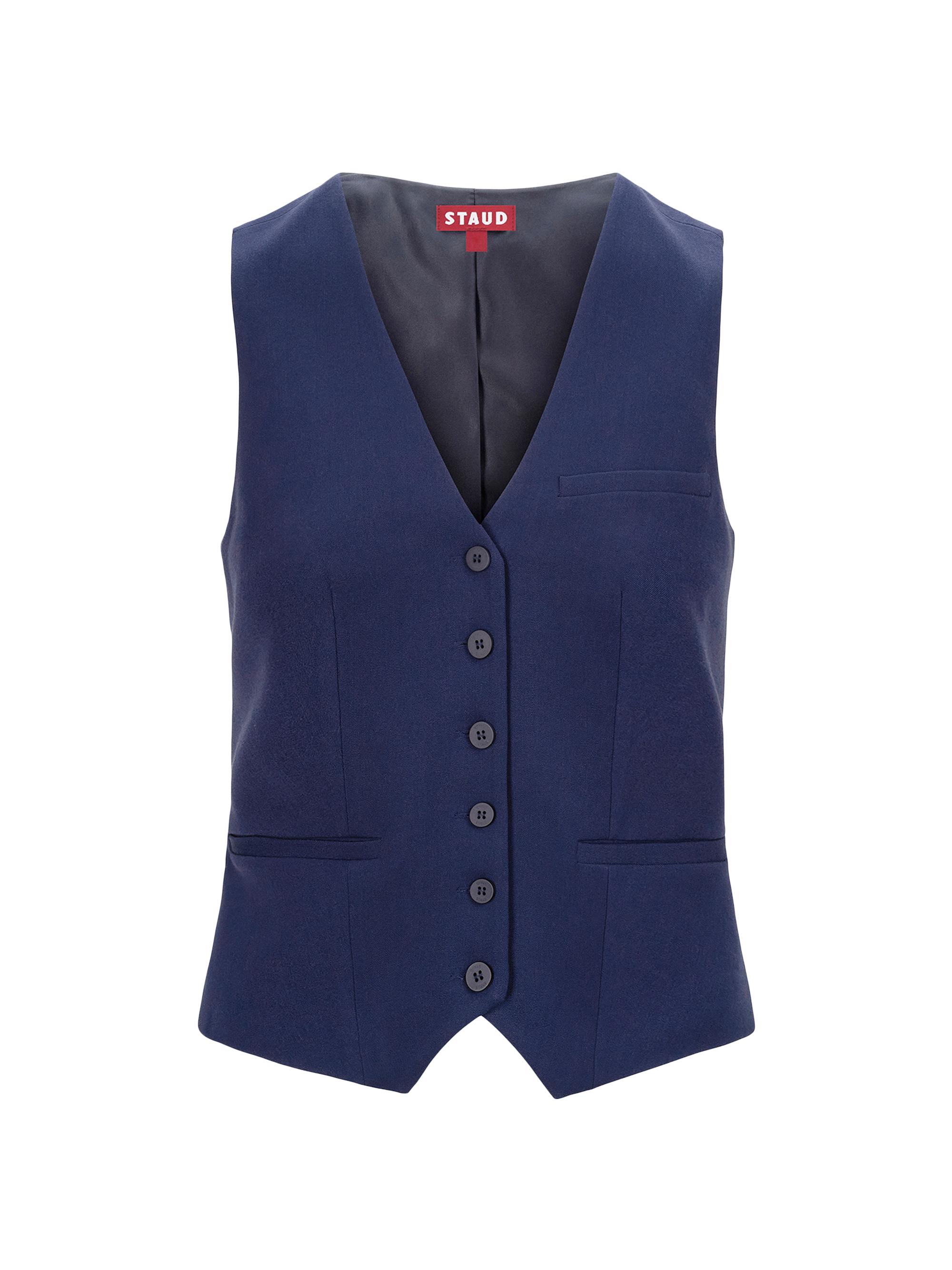Shop Staud Brett Button-Front Vest | Saks Fifth Avenue