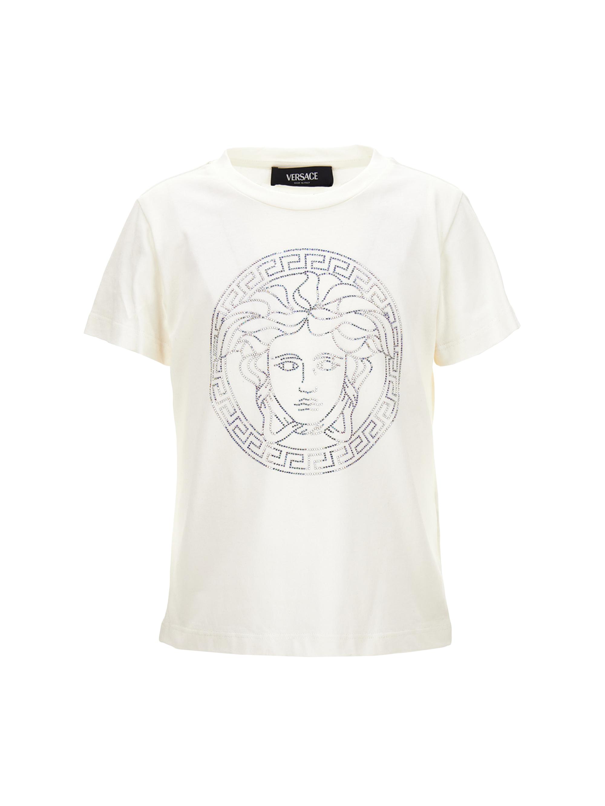 Versace Little Girl's & Girl's Medusa Crewneck T-Shirt - White