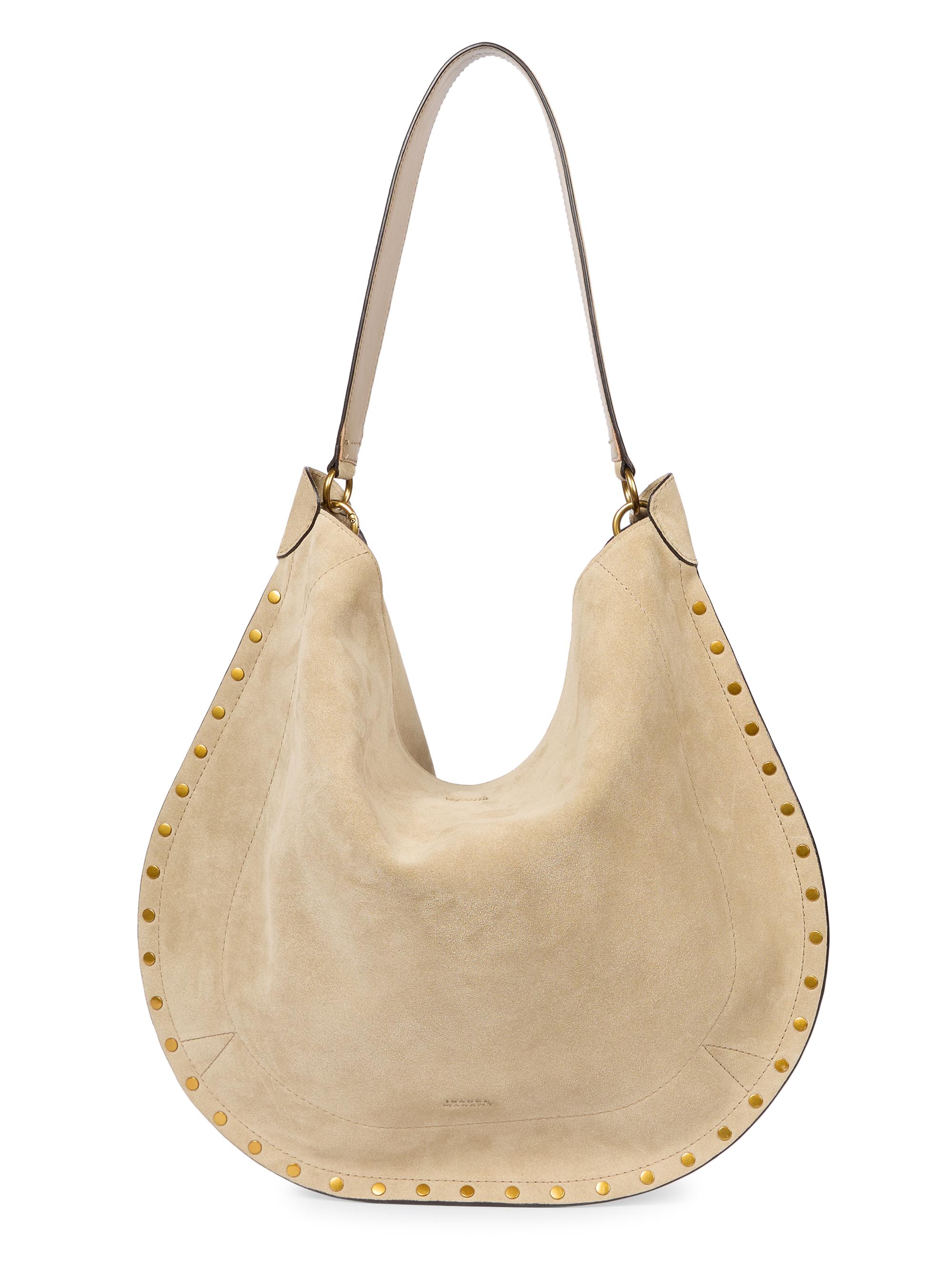 Isabel Marant Women's Oskan Studded Suede Hobo Bag - Light Beige