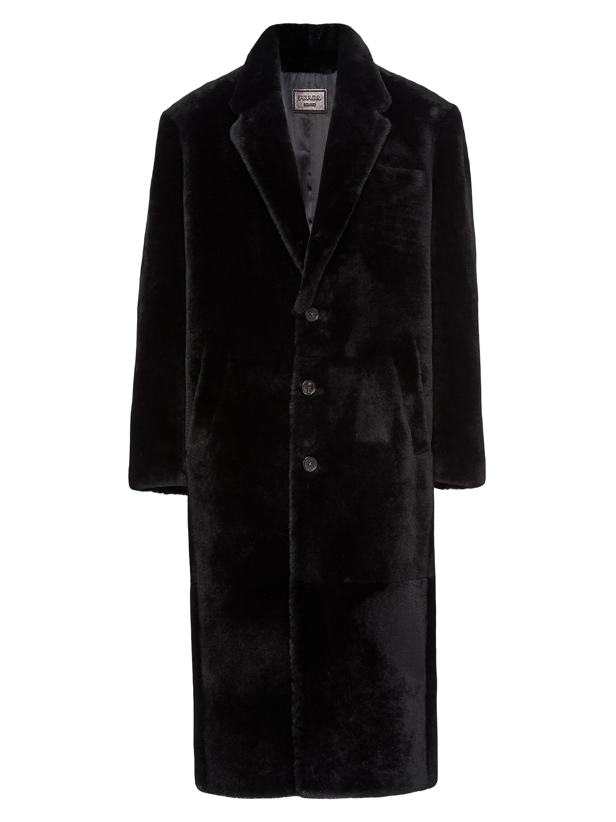 Prada Men's Shearling Coat - Black
