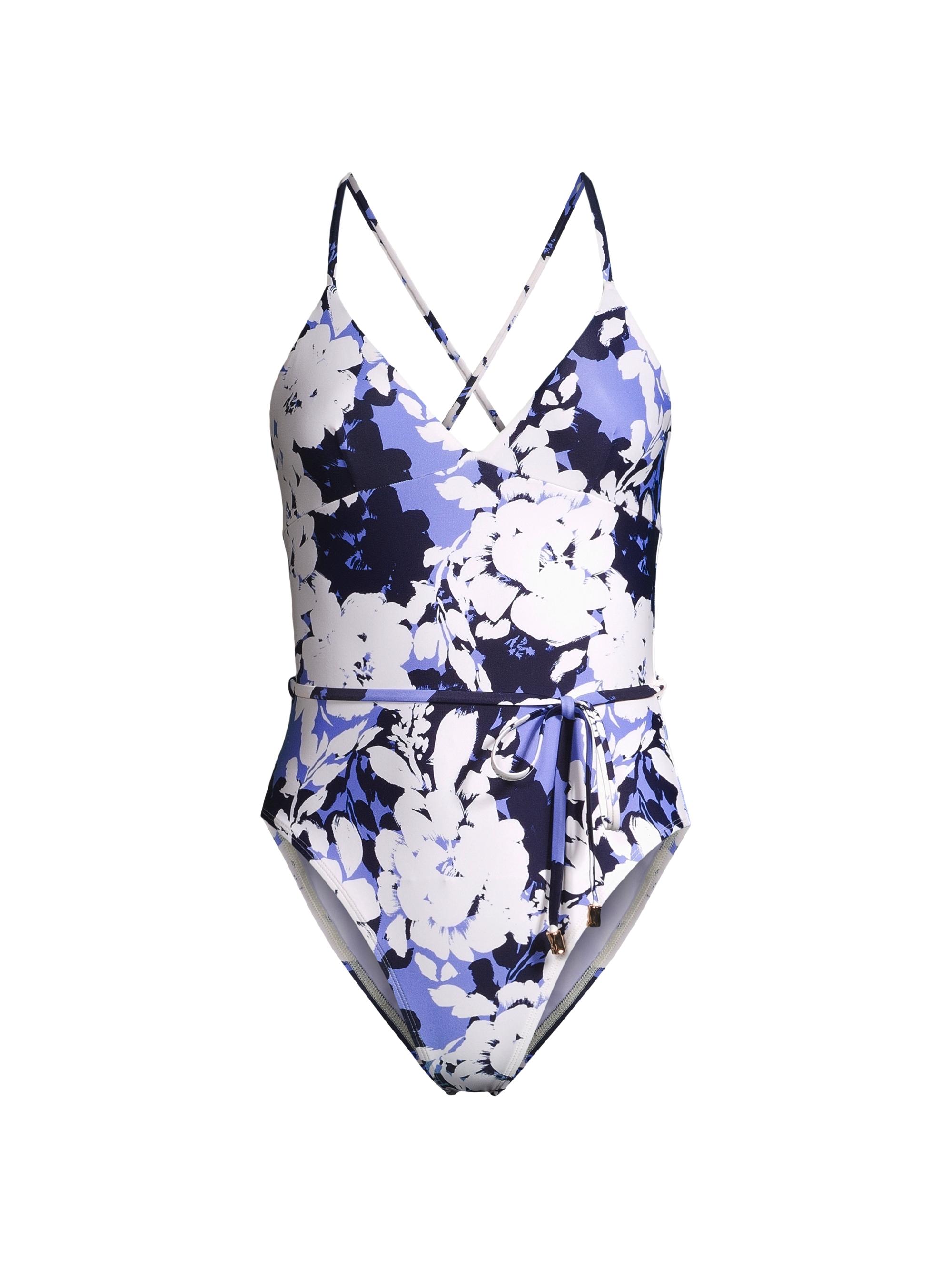 Tanya Taylor Women's Dahlia Floral One-Piece Swimsuit - Azure Blue Multi