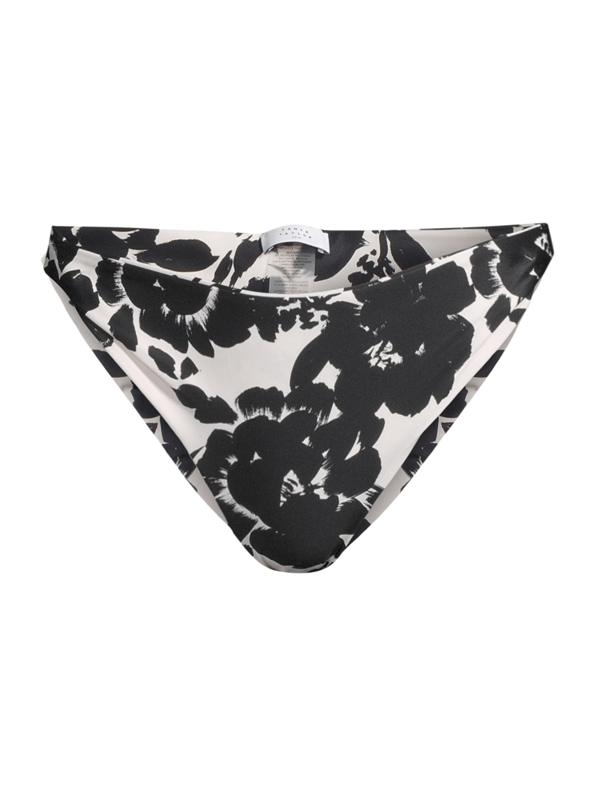 Tanya Taylor Women's Paloma Floral Bikini Bottom - Cream Black