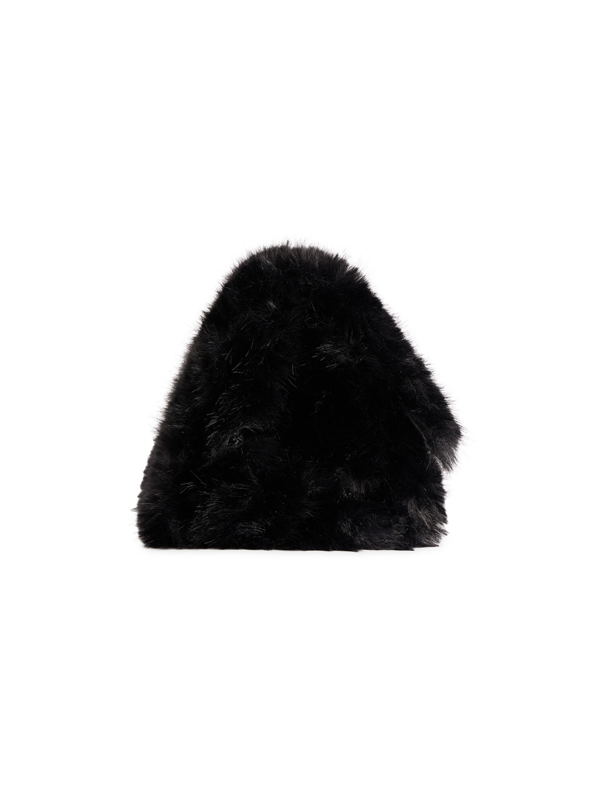 Saks Fifth Avenue Rabbit Fur Hat in Black Saks Fifth Avenue Fur In Women main image 4