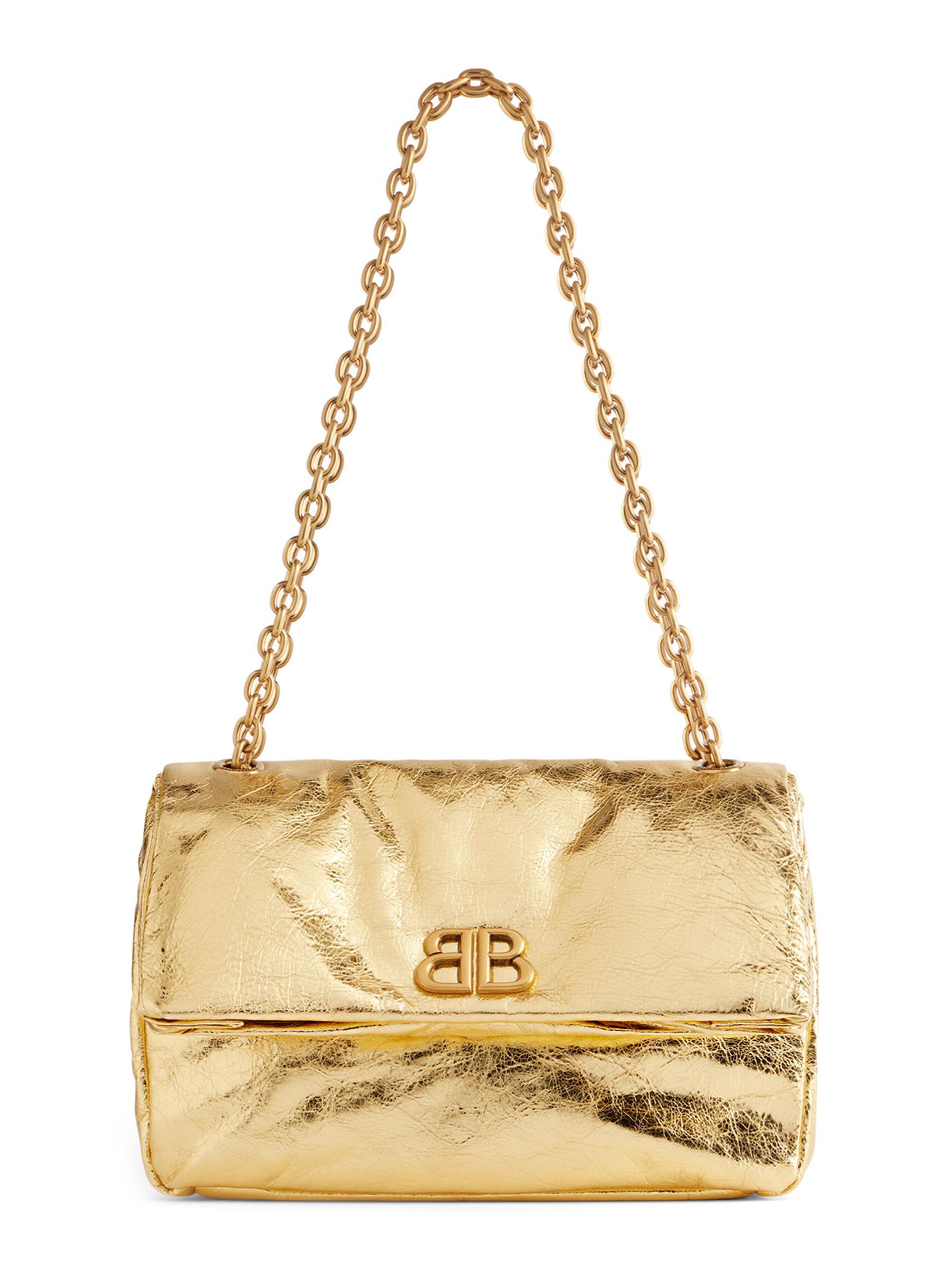 BALENCIAGA monaco モナコ　チェーンショルダーバッグ Balenciaga Monaco Small Chain Bag Metallized | Saks Fifth Avenue