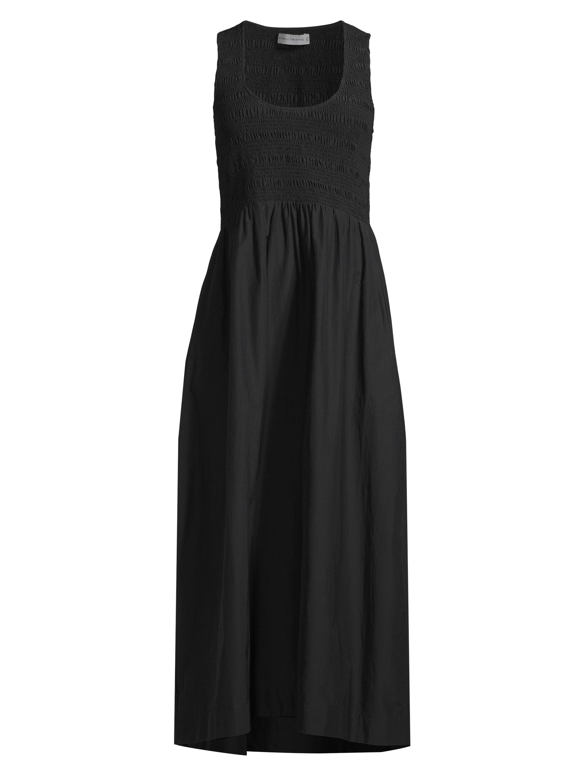 Faithfull the Brand Women's Roma Matera Smocked Midi-Dress - Black