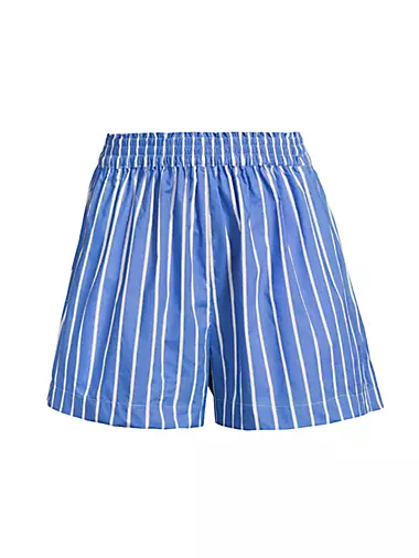 Roma Elva Stripe Cotton Boxer-Fit Shorts