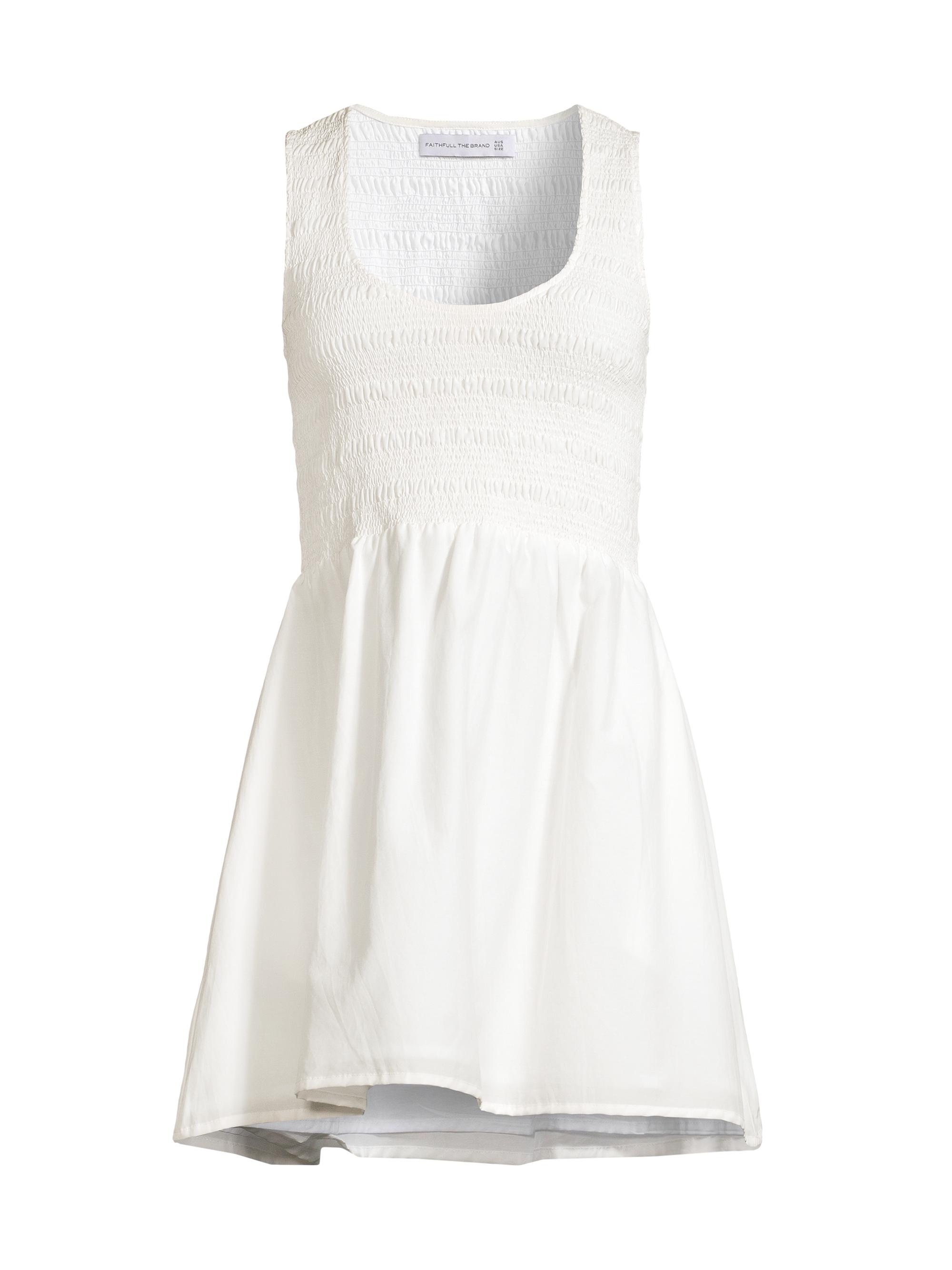 Faithfull the Brand Women's Roma Epoca Smocked Minidress - White