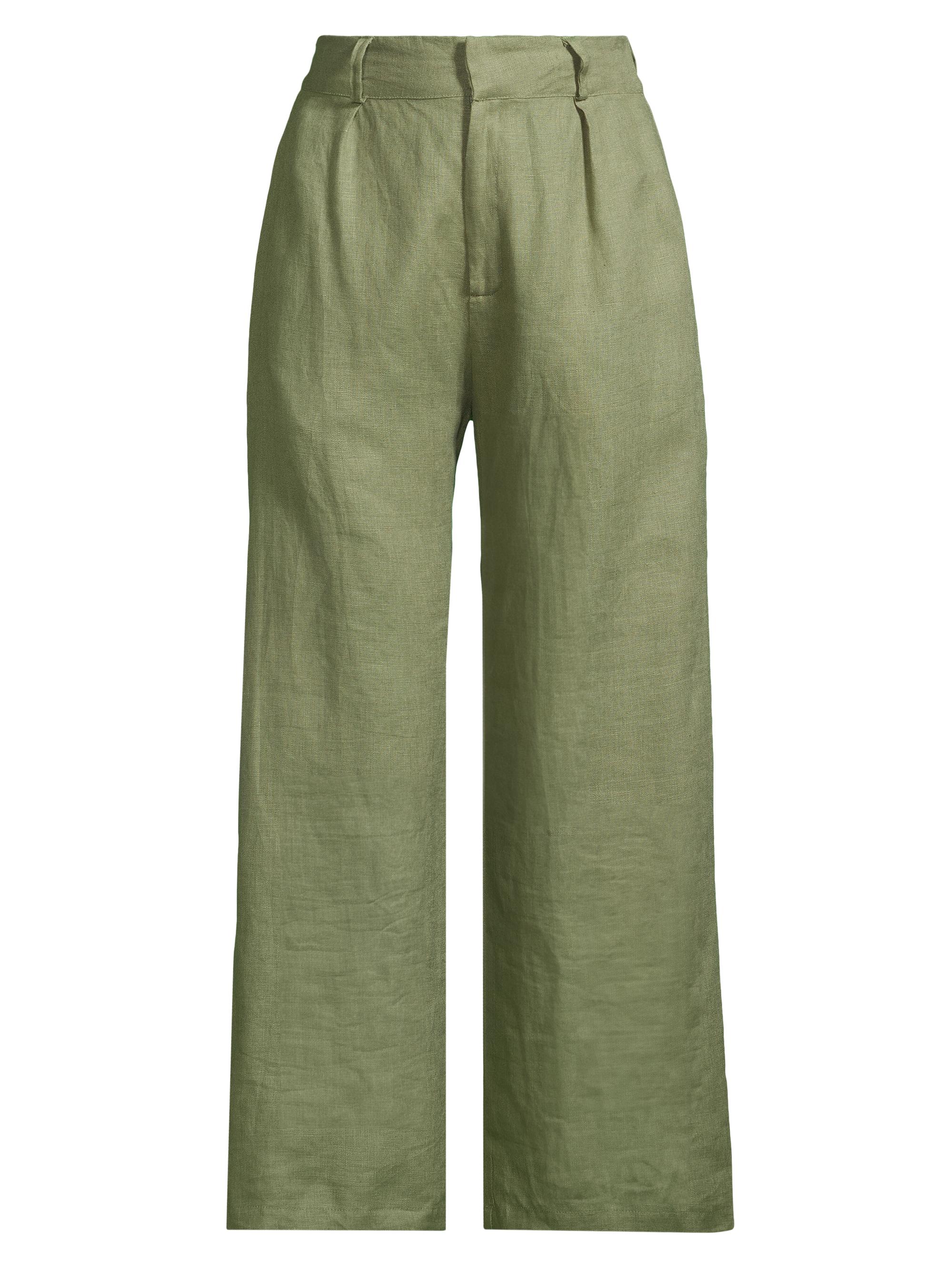 Faithfull the Brand Women's Roma Ida Linen Wide-Leg Pants - Sage