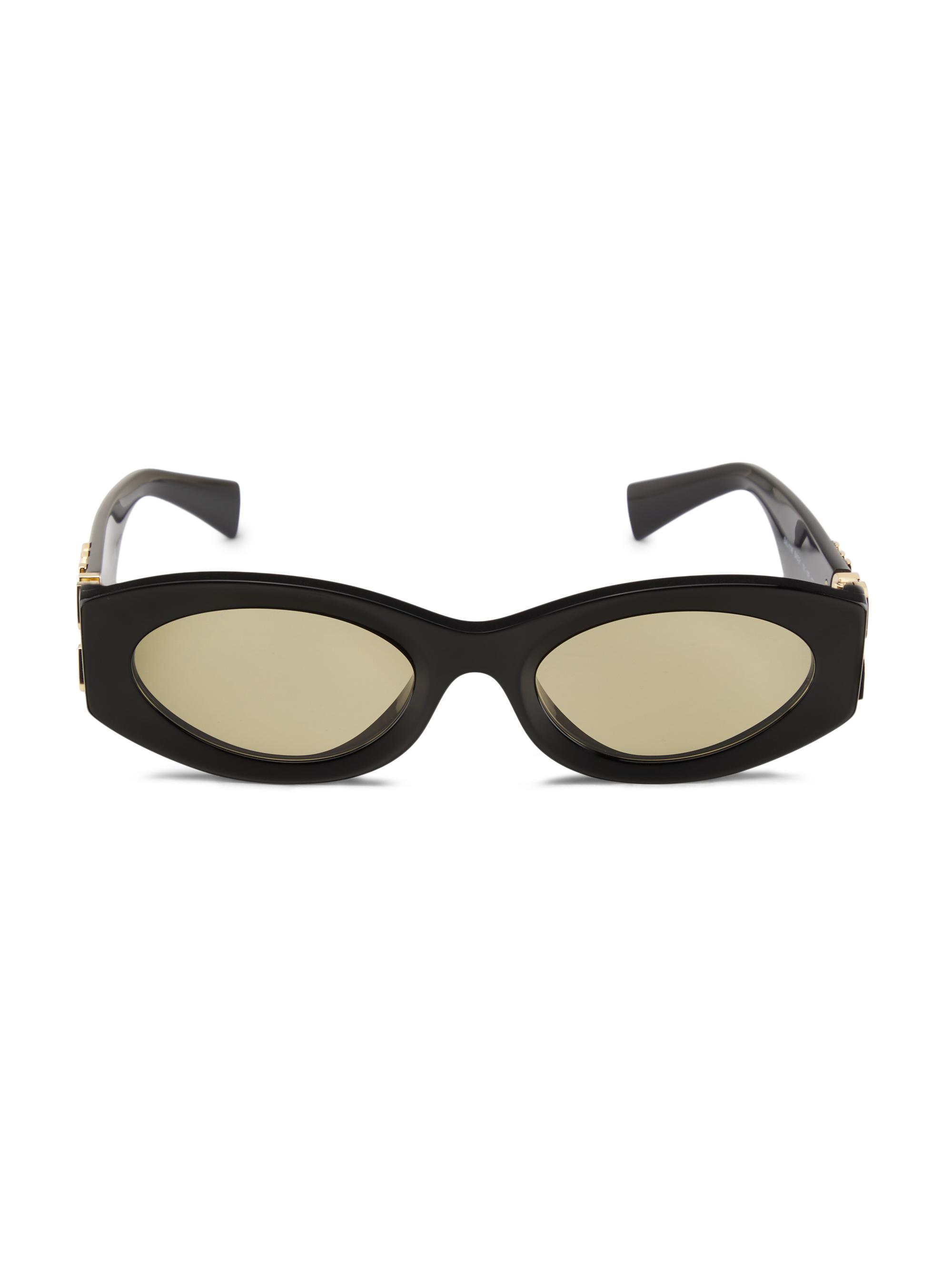 Miu Miu 54MM Logo-Accented Oval Sunglasses | Saks Fifth Avenue