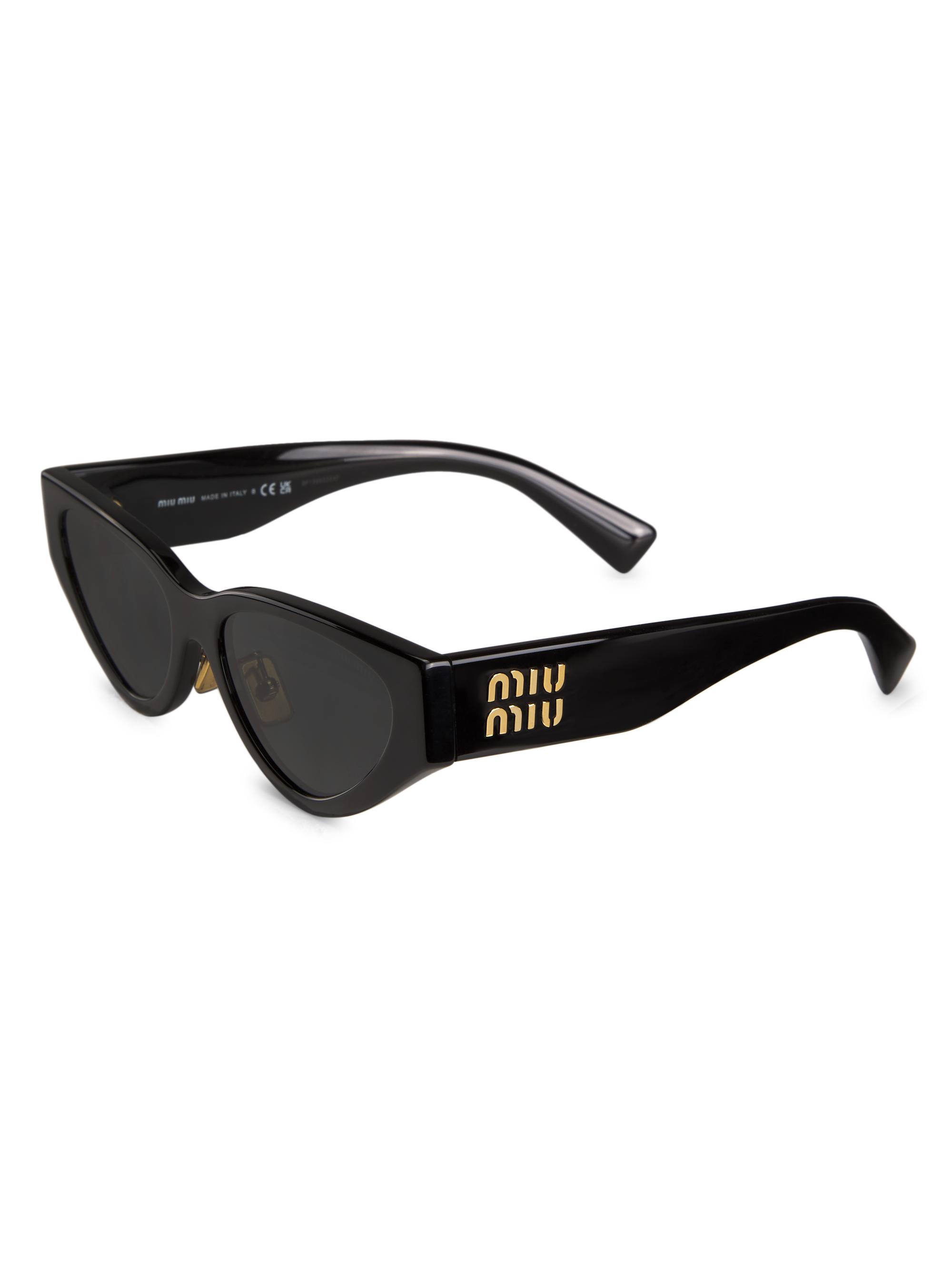 Miu Miu Women's 54MM Cat-Eye Sunglasses - Black Dark Grey