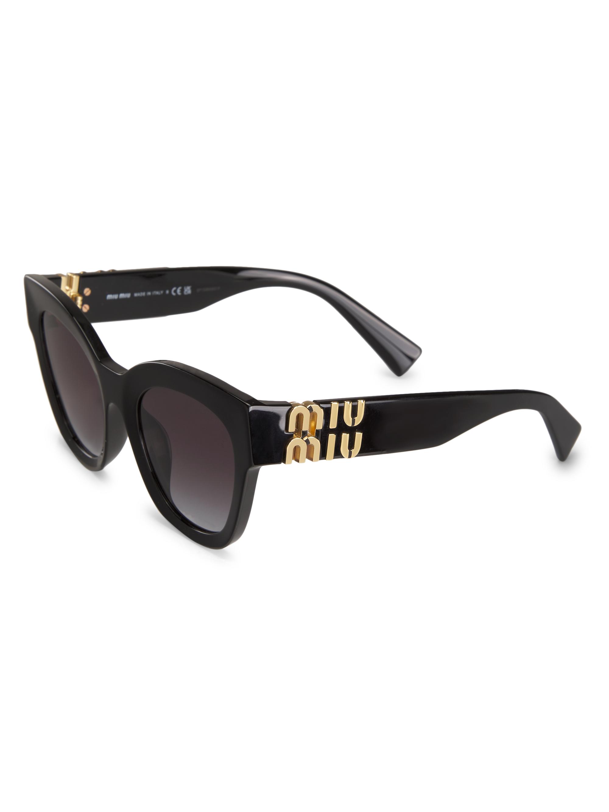 Miu Miu Women's 51MM Butterfly Sunglasses - Black Grey Gradient