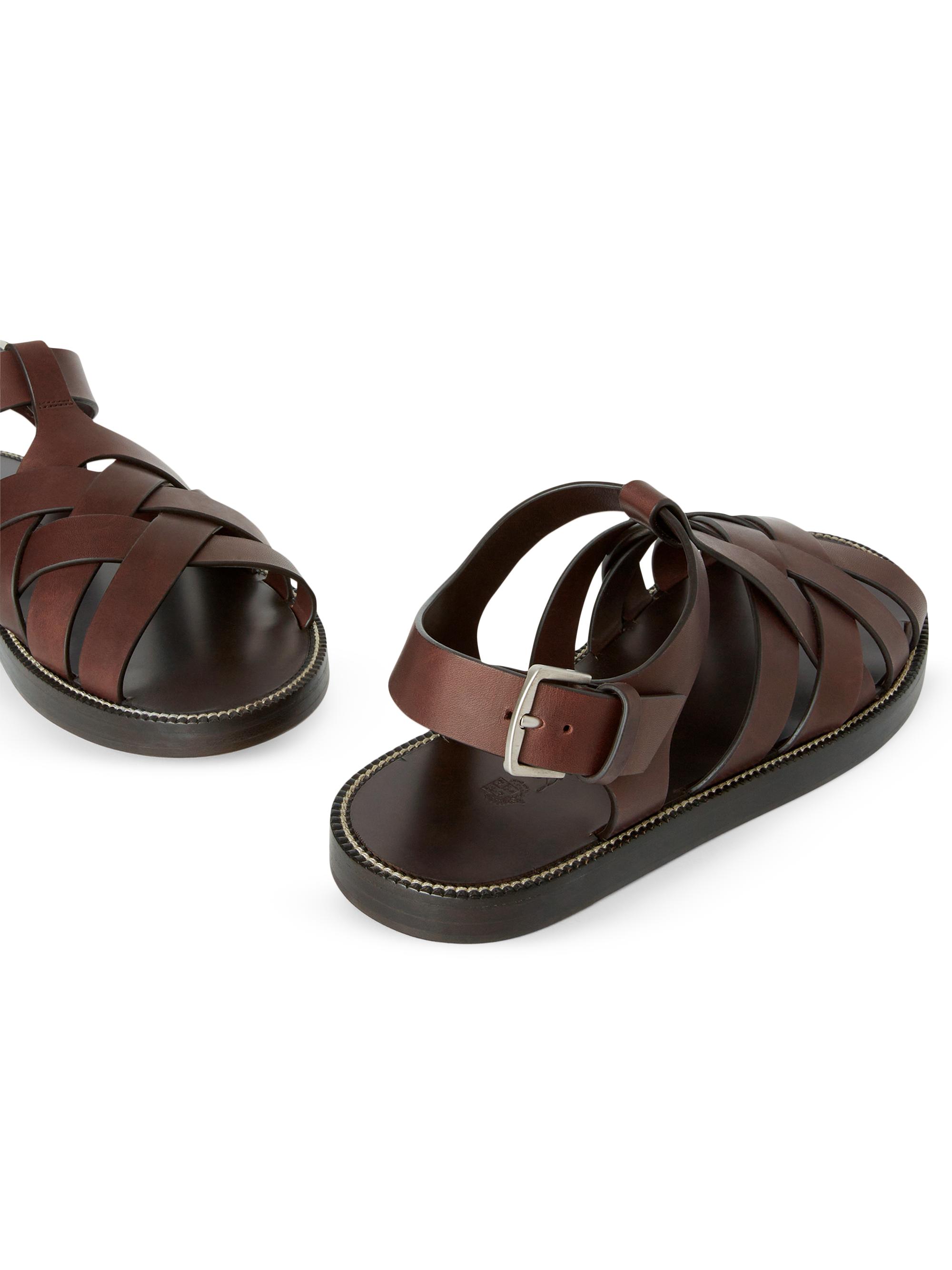 Loro Piana Kumihimo Leather Sandals | Saks Fifth Avenue