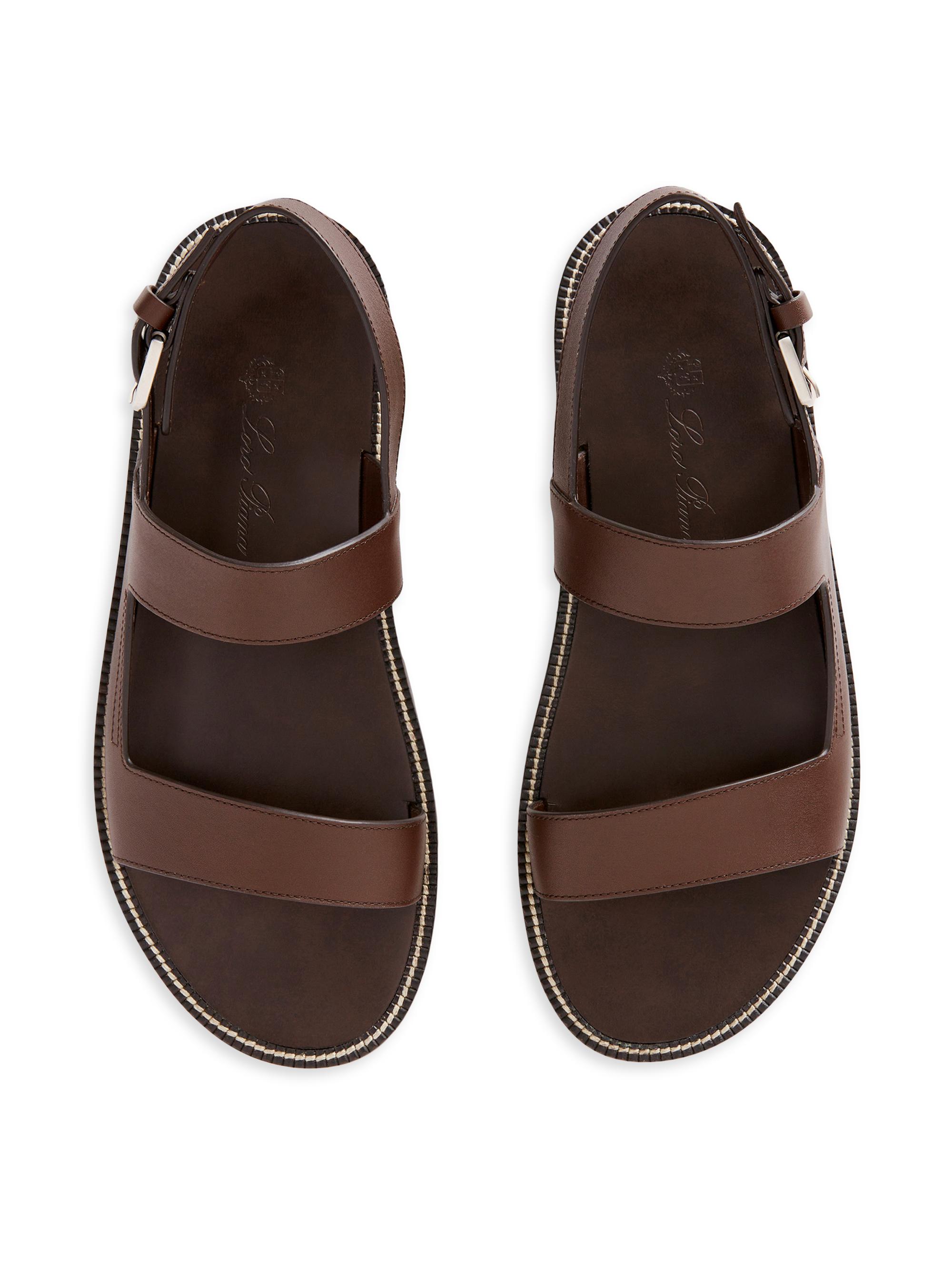 Loro Piana Nama Walk Silky Leather Sandals | Saks Fifth Avenue
