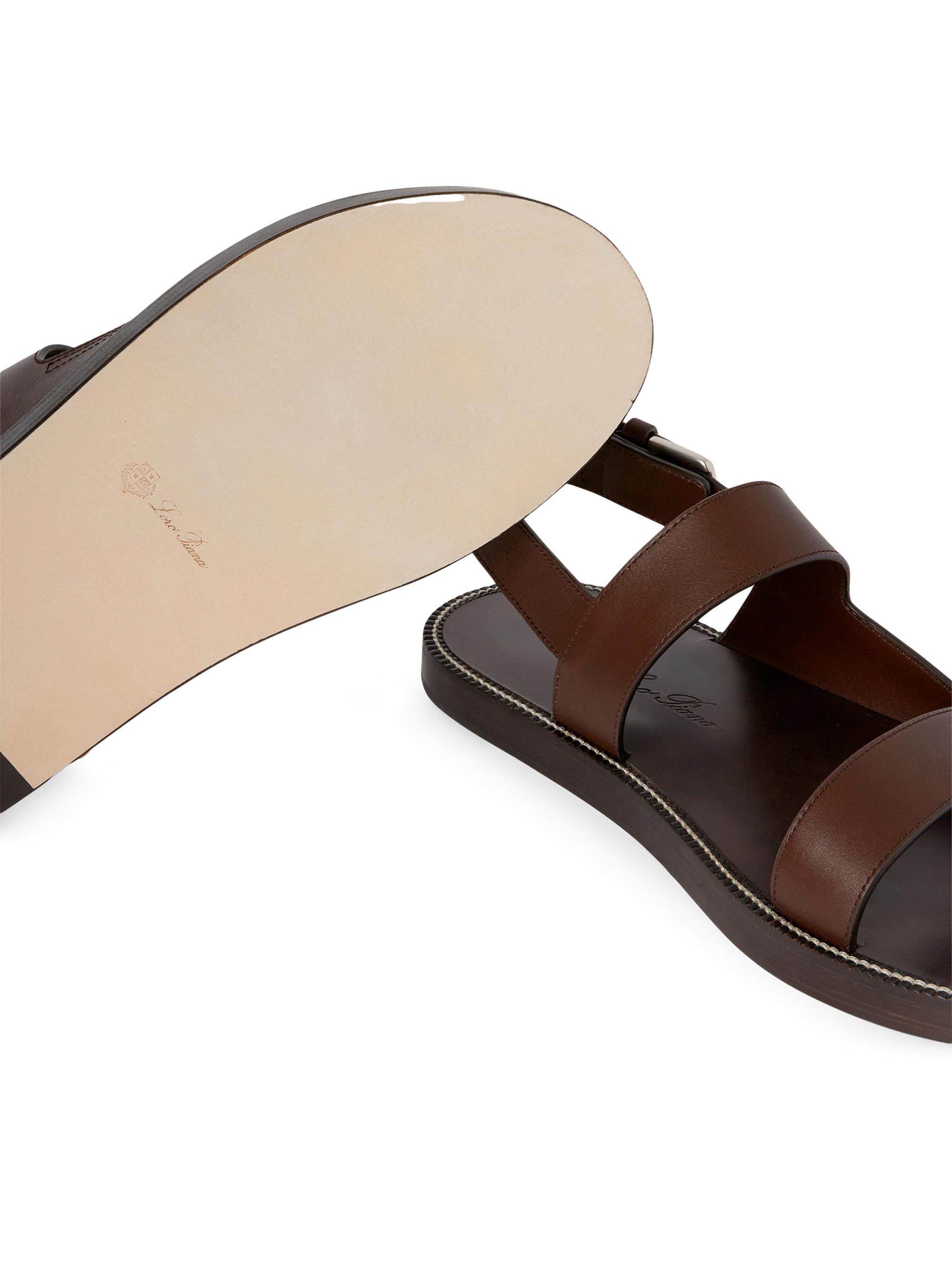 Loro Piana Nama Walk Silky Leather Sandals | Saks Fifth Avenue