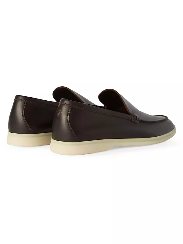 Shop Loro Piana Summer Walk Leather Loafers | Saks Fifth Avenue