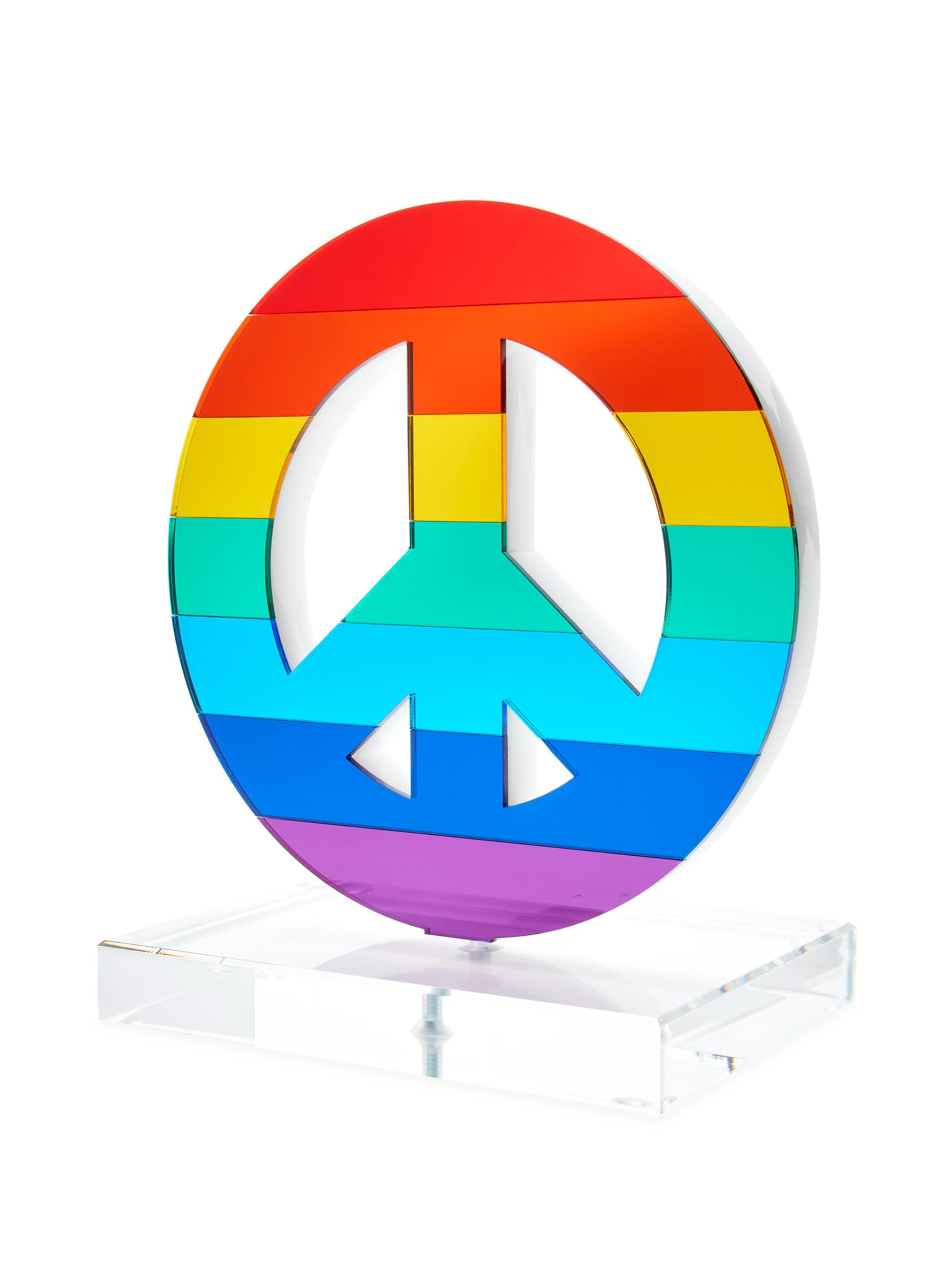Tara Wilson Designs Mirrored Peace Sign Stand Alone - Mirrored