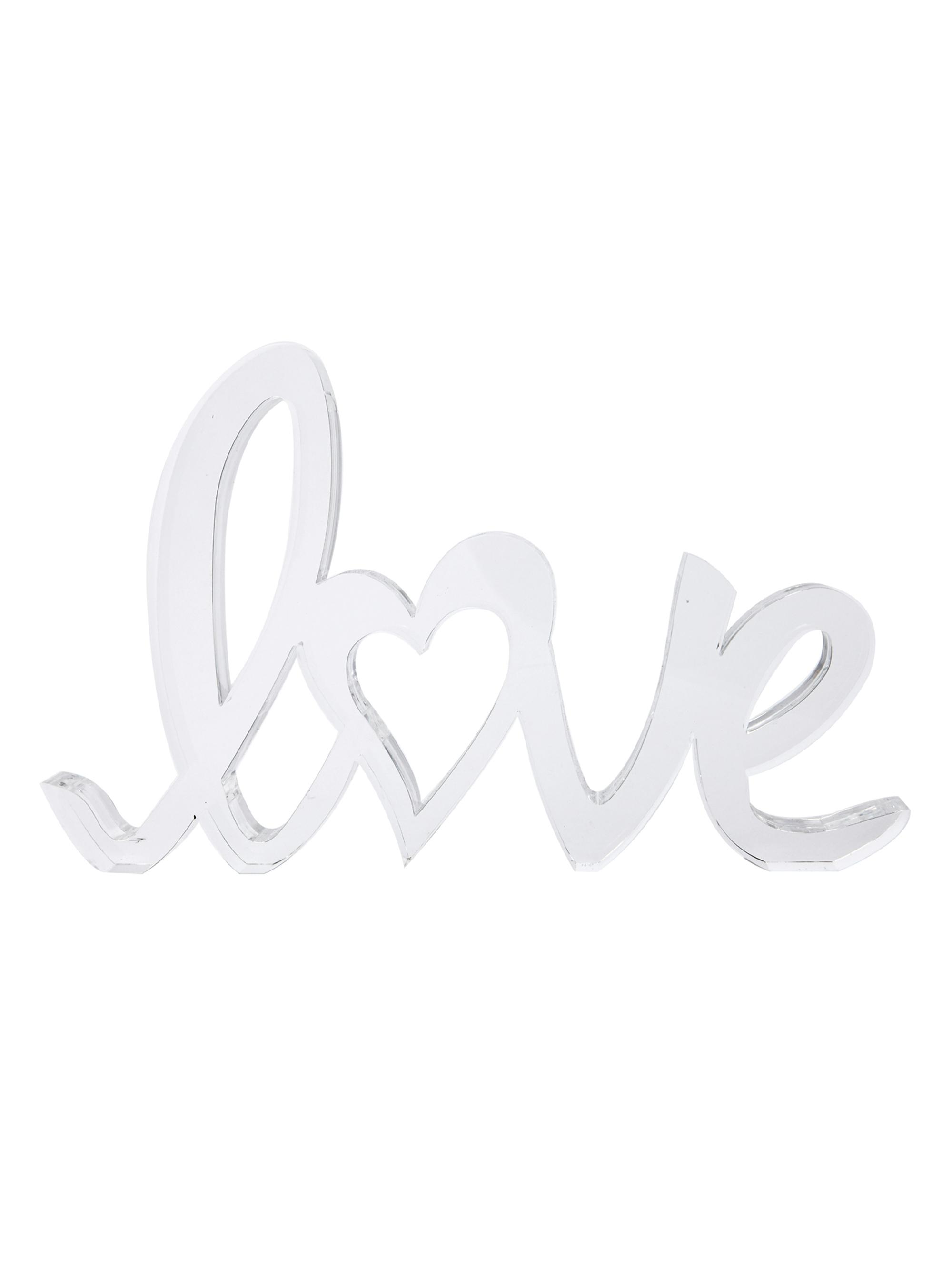 Tara Wilson Designs Stand Alone Love Clear Cursive Decor - Clear