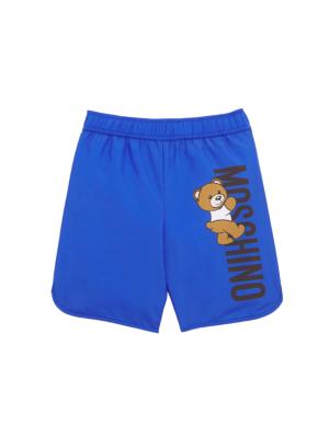 Moschino Kids sailor-teddy swim shorts - Yellow