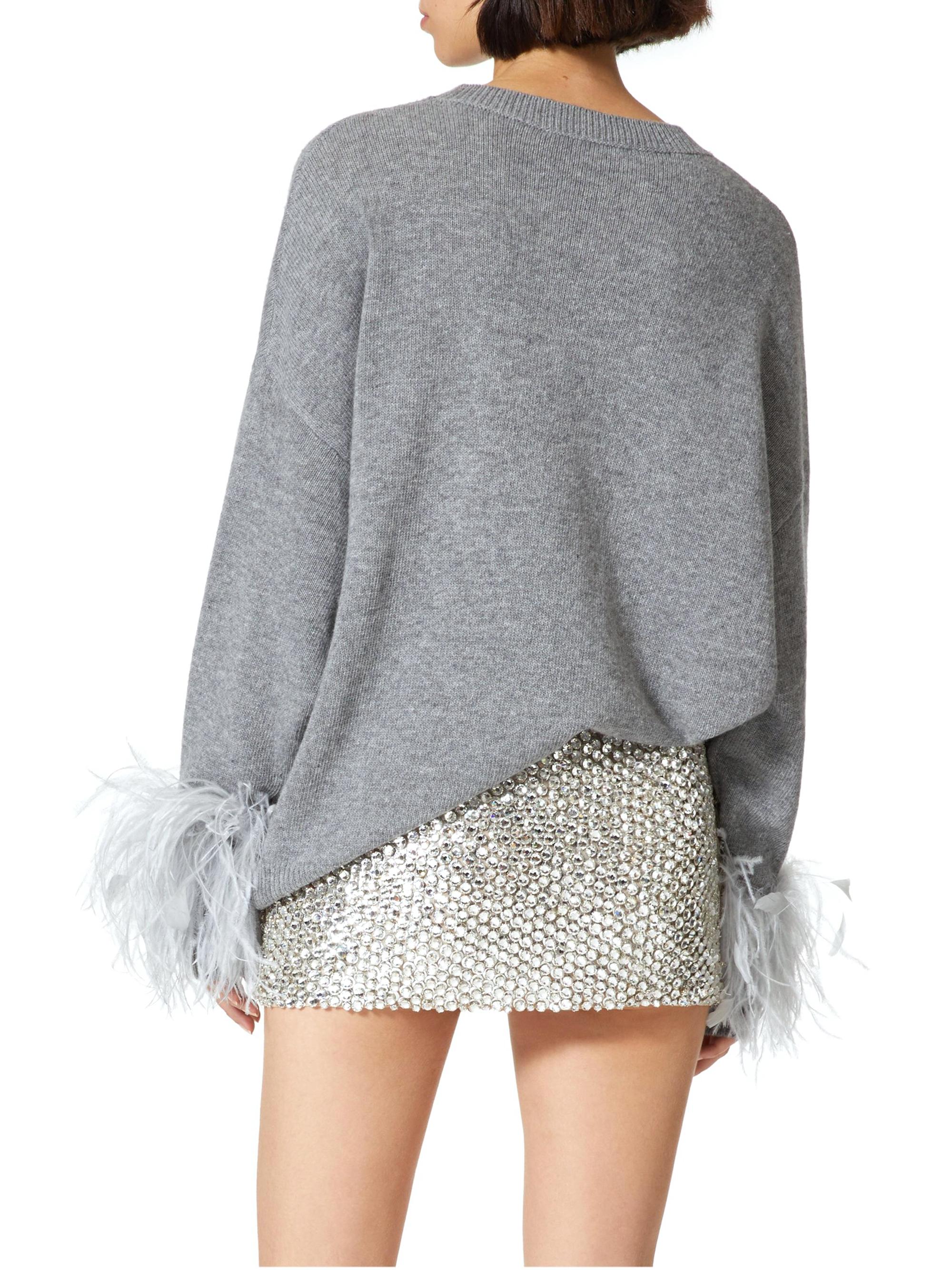 Valentino Garavani Wool Sweater With Feathers | Saks Fifth Avenue