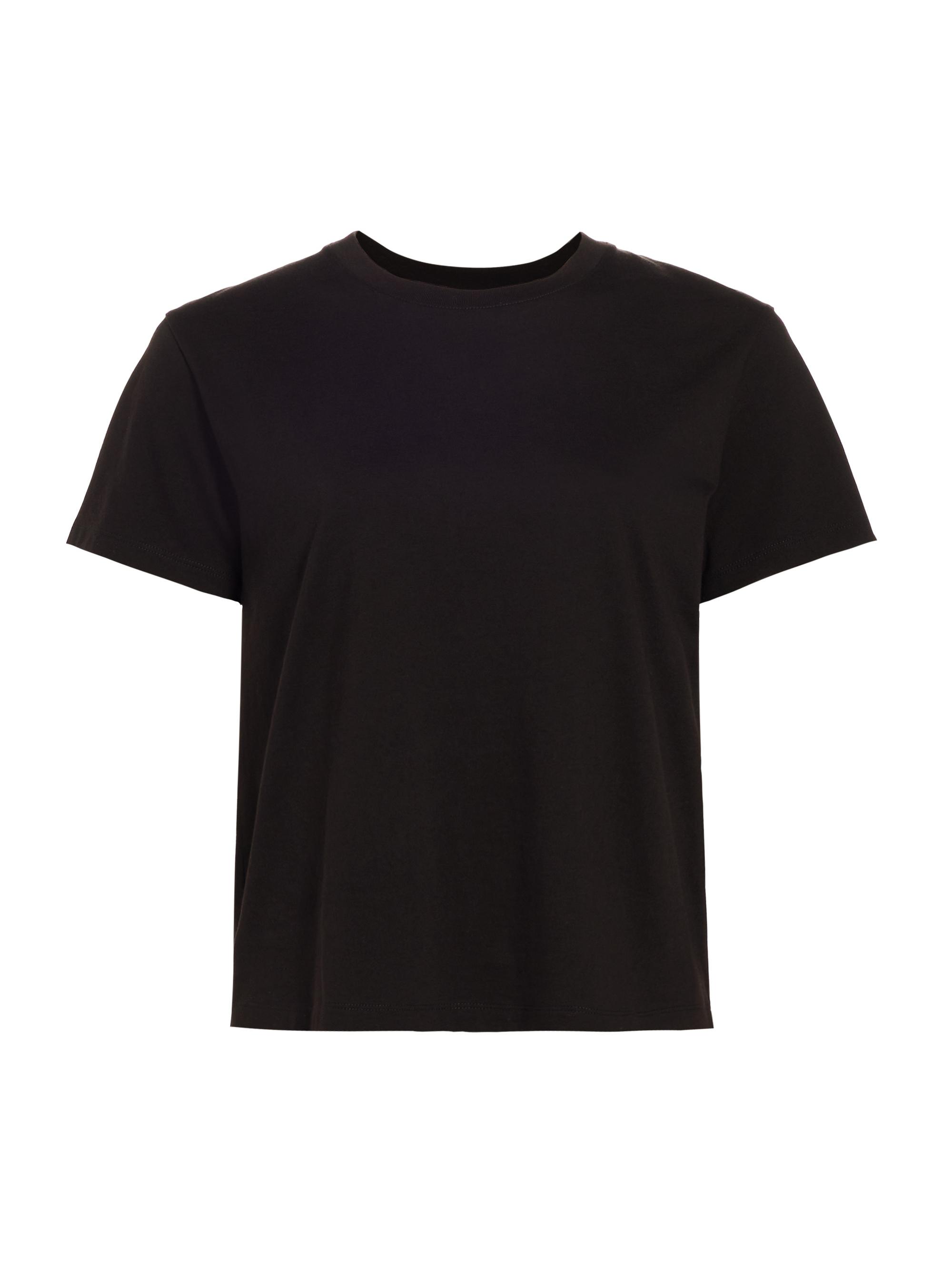 Vince Women's Crewneck Pima Cotton T-Shirt - Black