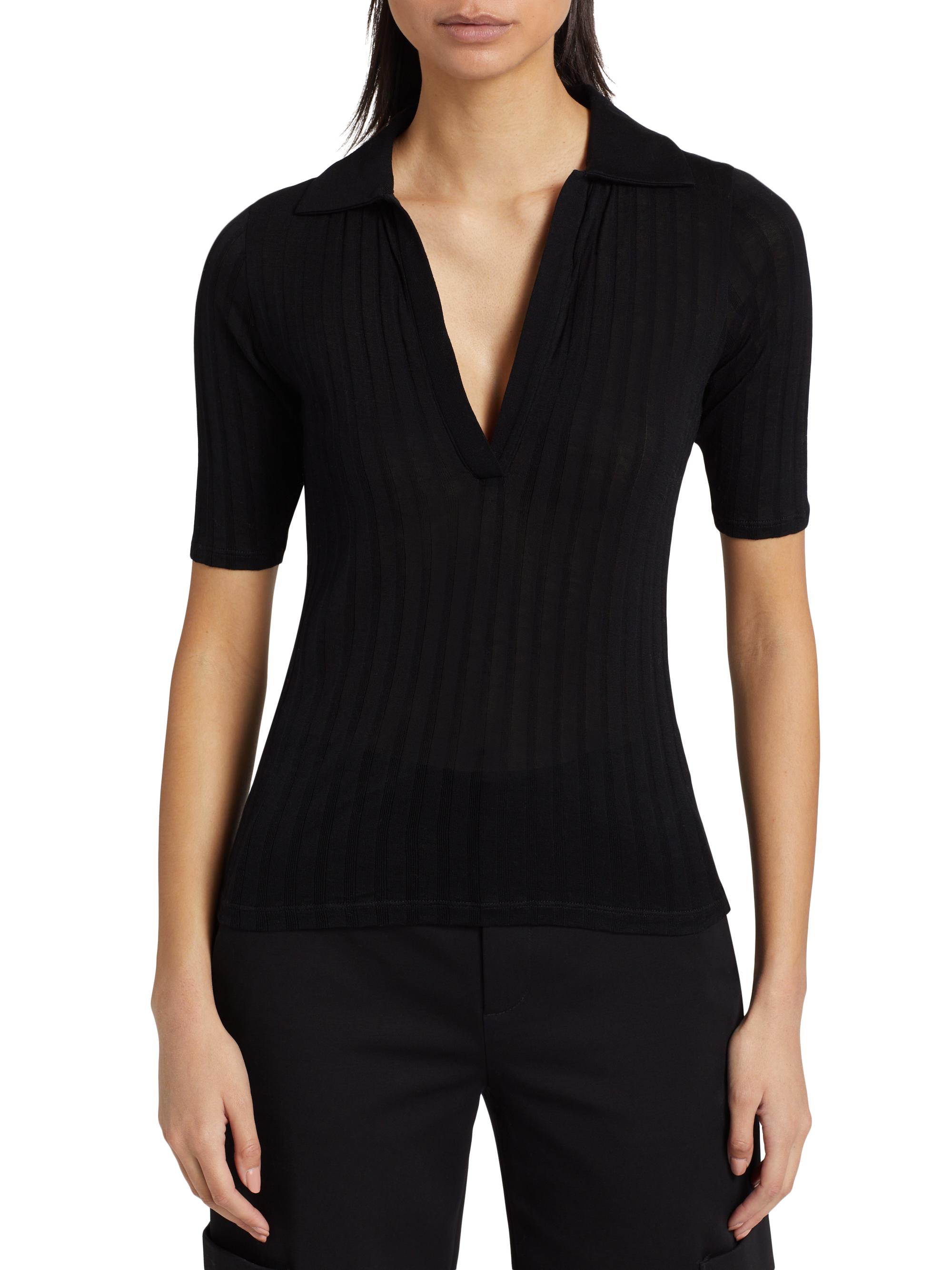 トップス Ribbed jersey polo shirt CI606_YD6674?$crop1254$