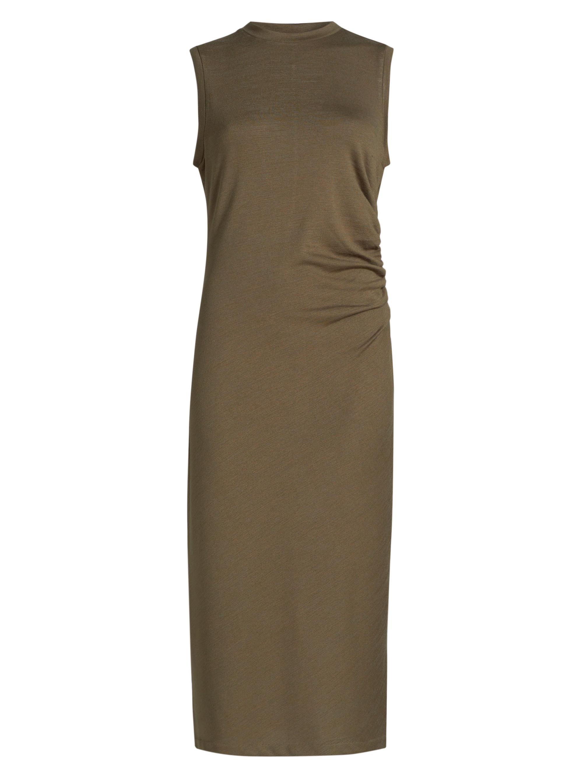 Vince Women's Stretch Jersey Sleeveless Midi-Dress - Moss Smoke