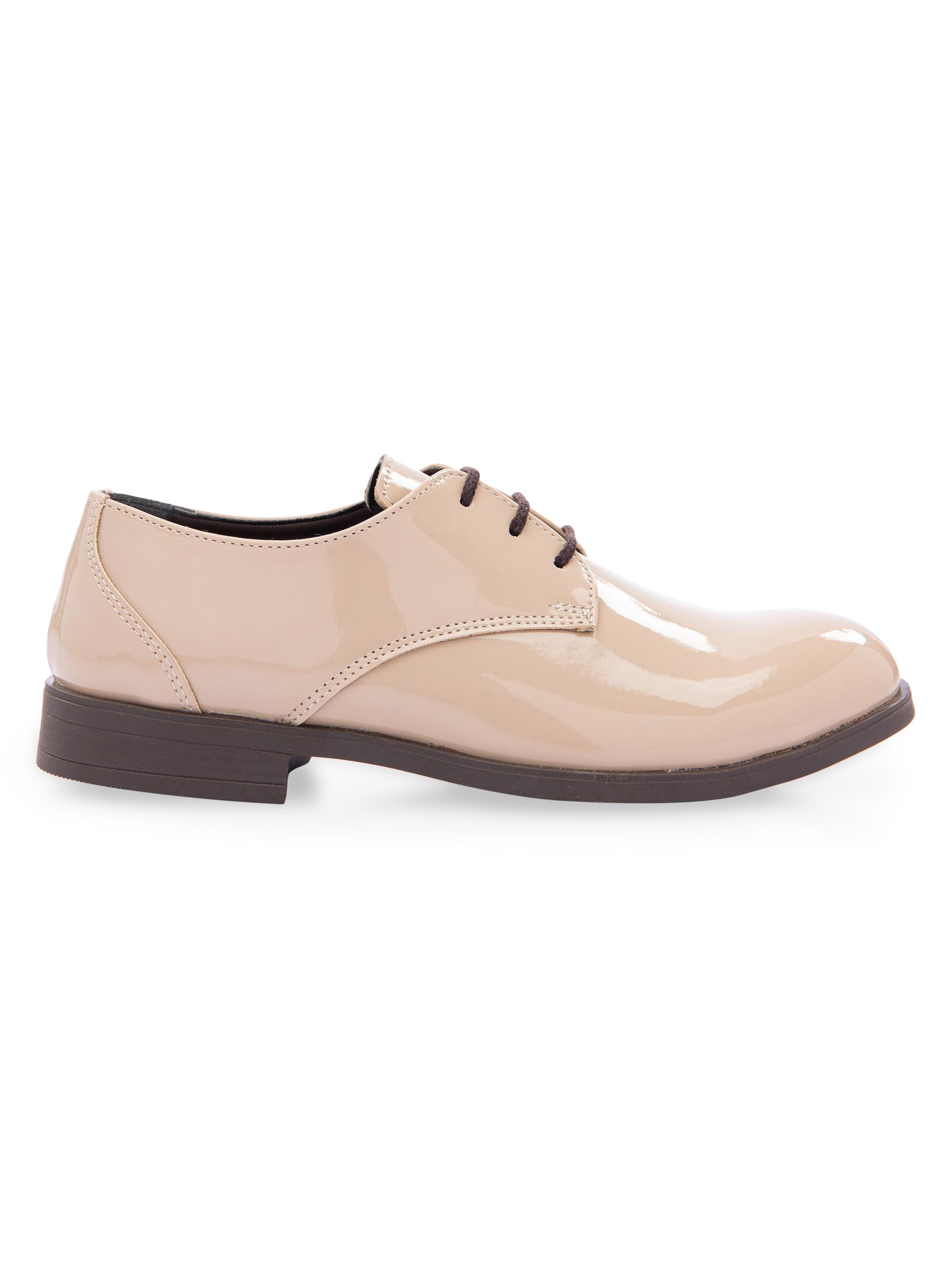 Moustache Little Boy's & Boy's Open Lace Dress Shoes - Beige 7 (Child)