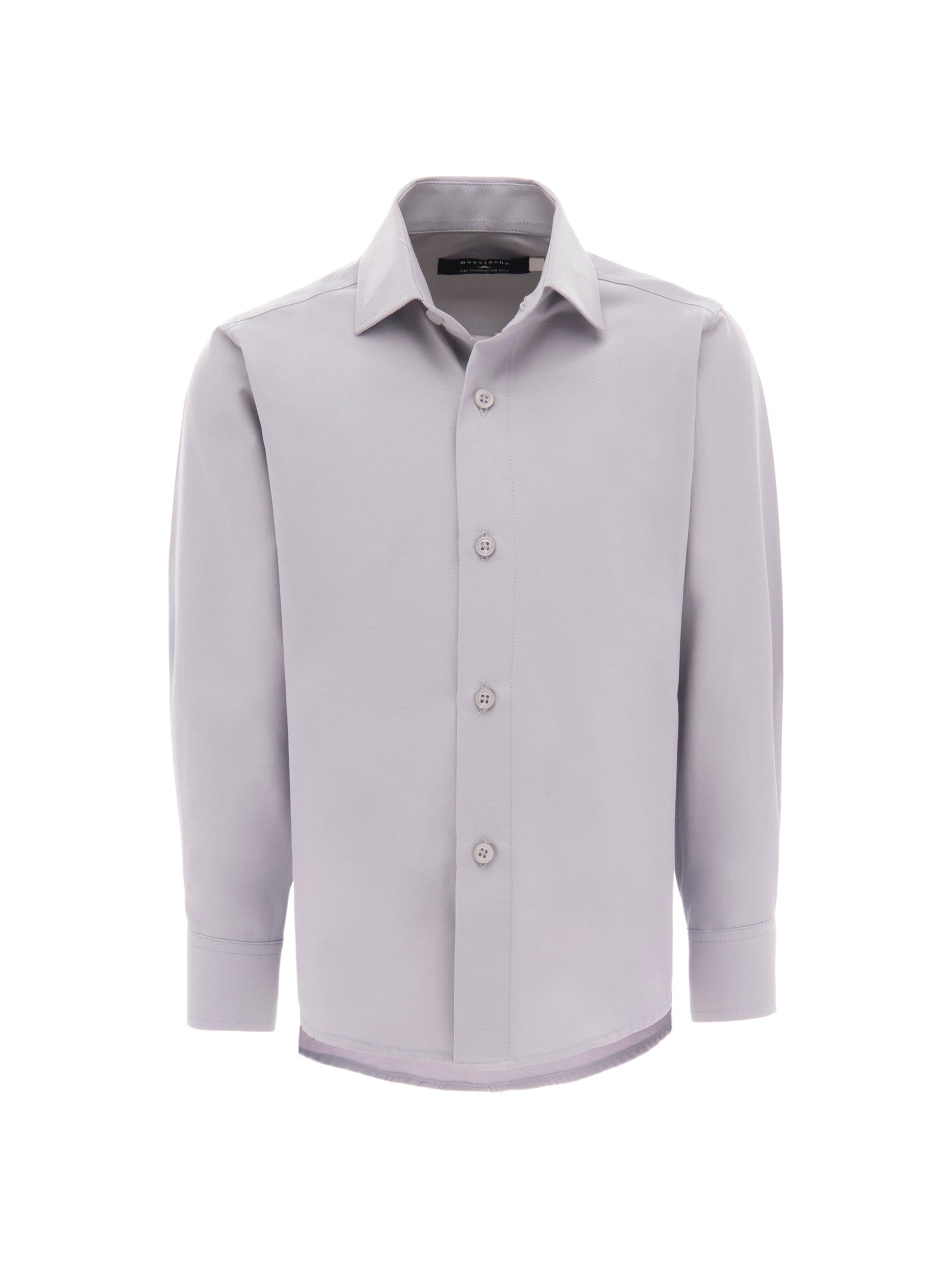 Moustache Little Boy's & Boy's Dress Shirt - Purple