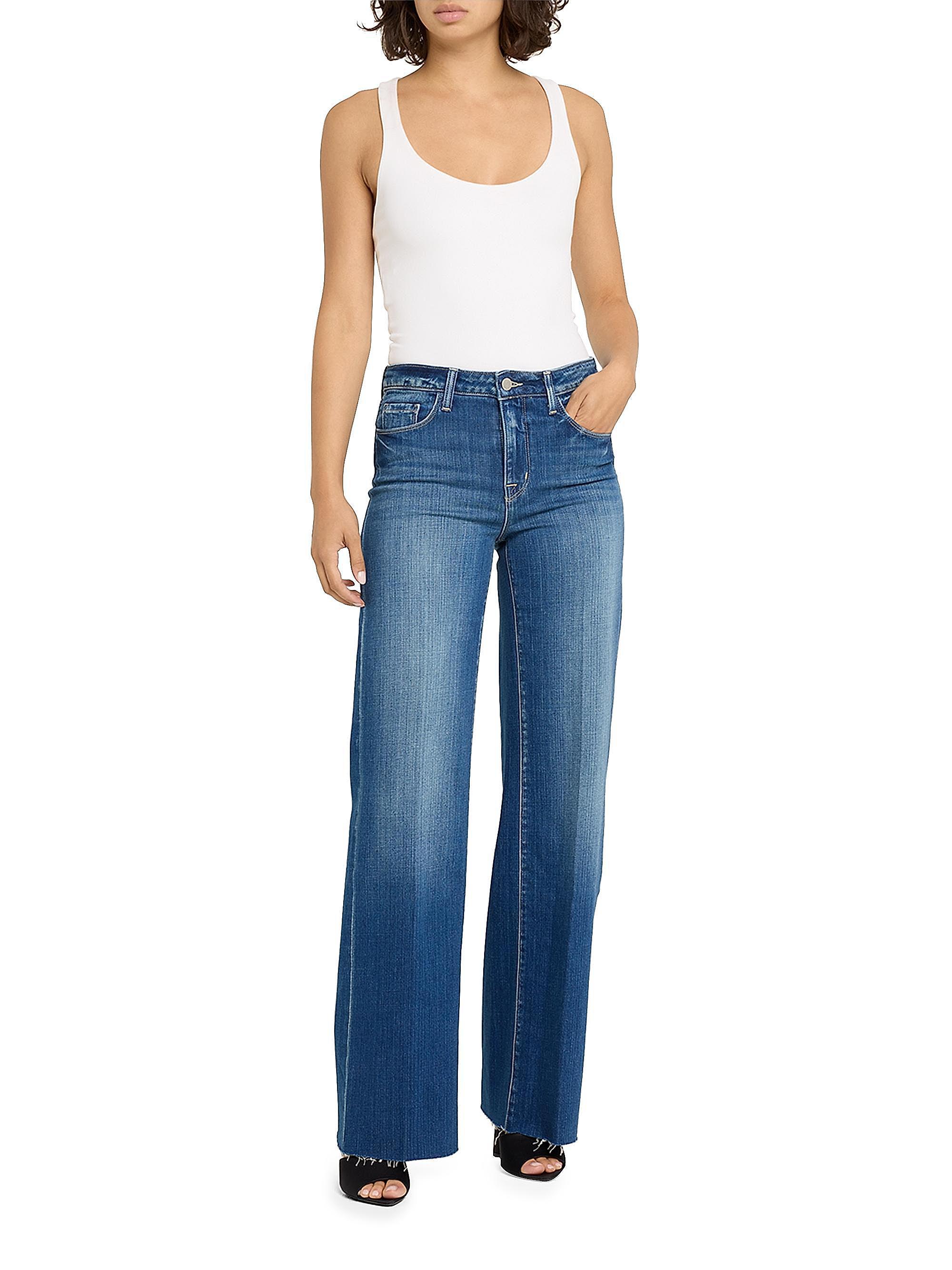L'AGENCE Scottie High-Rise Wide-Leg Jeans | Saks Fifth Avenue