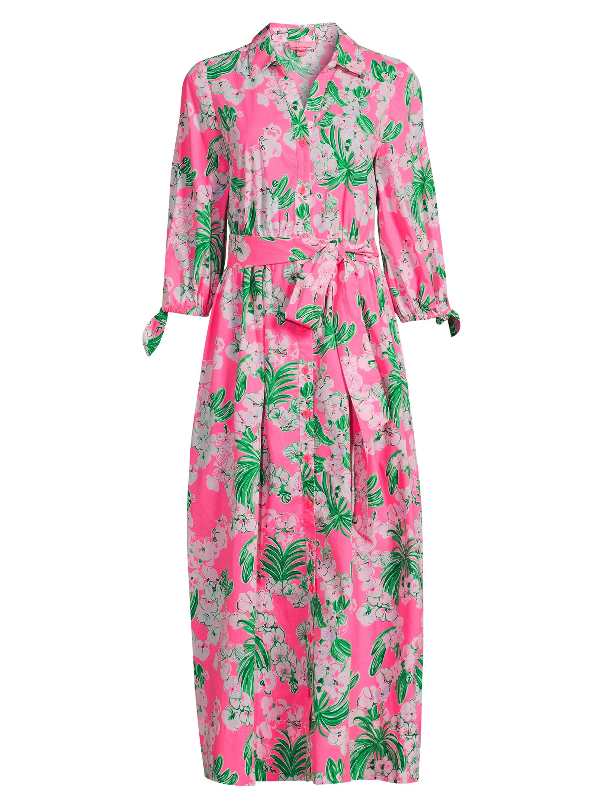 Lilly Pulitzer Women's Amrita Floral Cotton Midi-Shirtdress - Roxie Pink