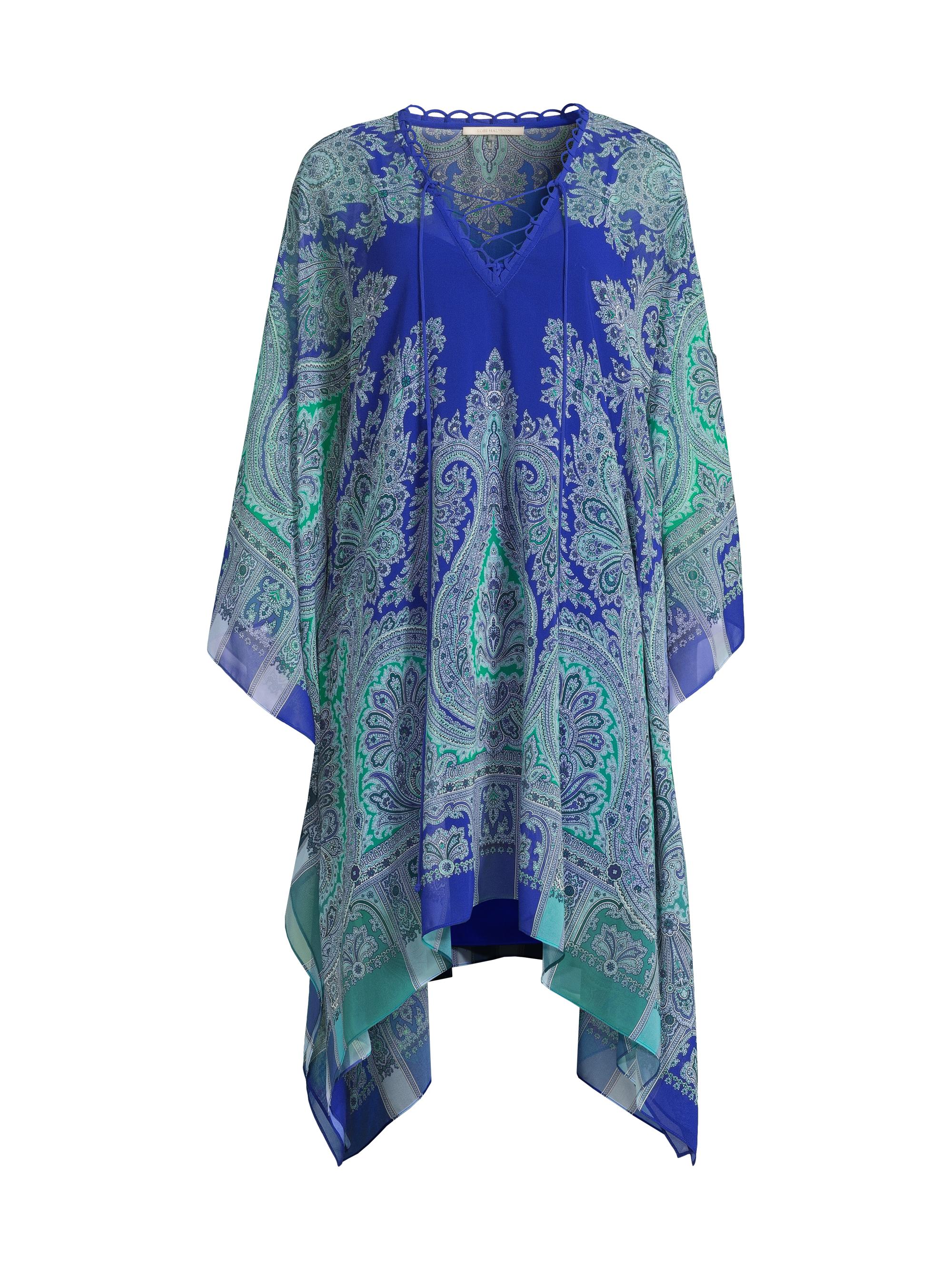 Kobi Halperin Women's Stephanie Printed Chiffon Caftan - Deep Blue Multi