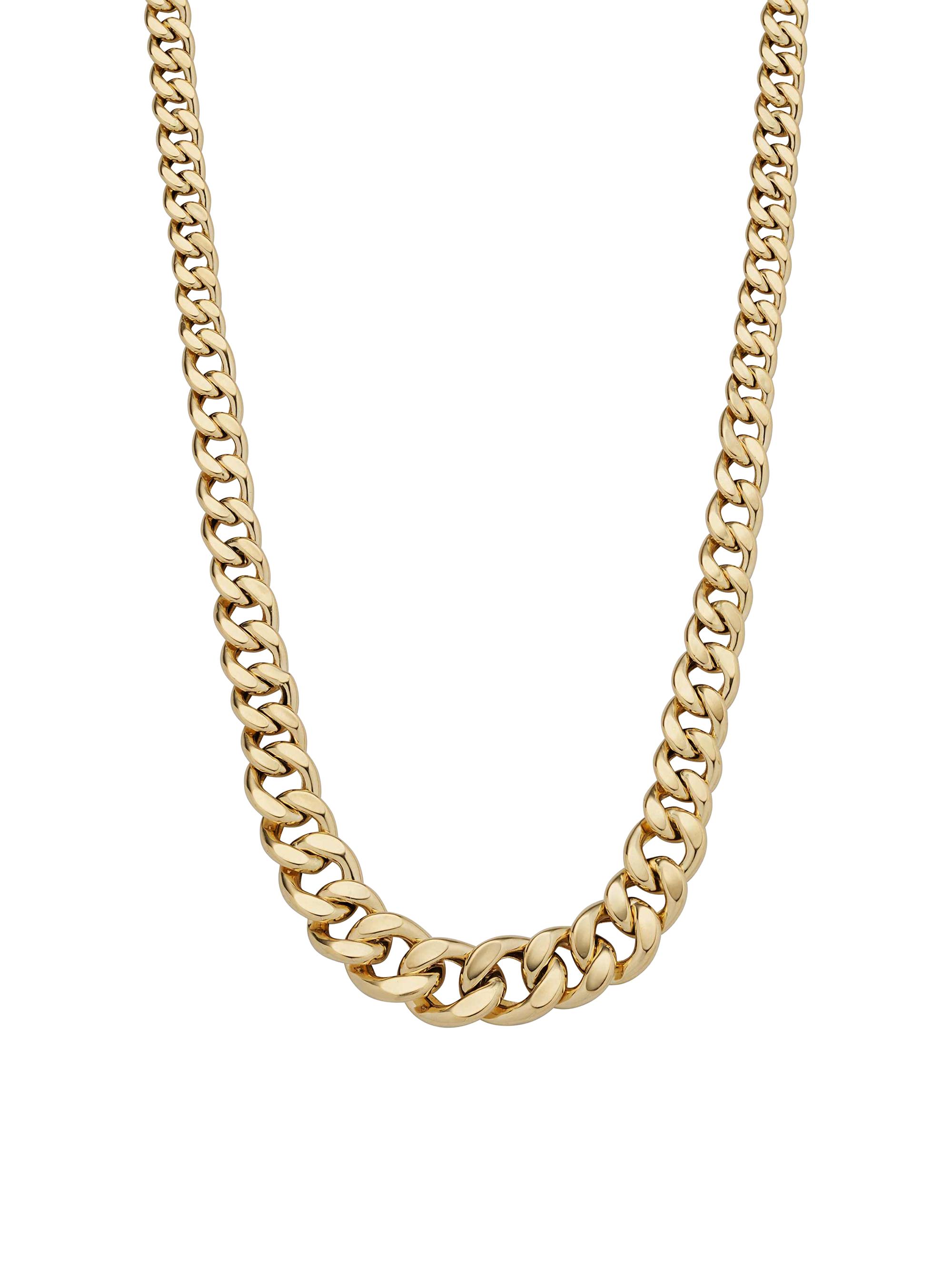 Oradina Women's 14K Yellow Gold Carmine Curb Graduated Necklace - Yellow Gold