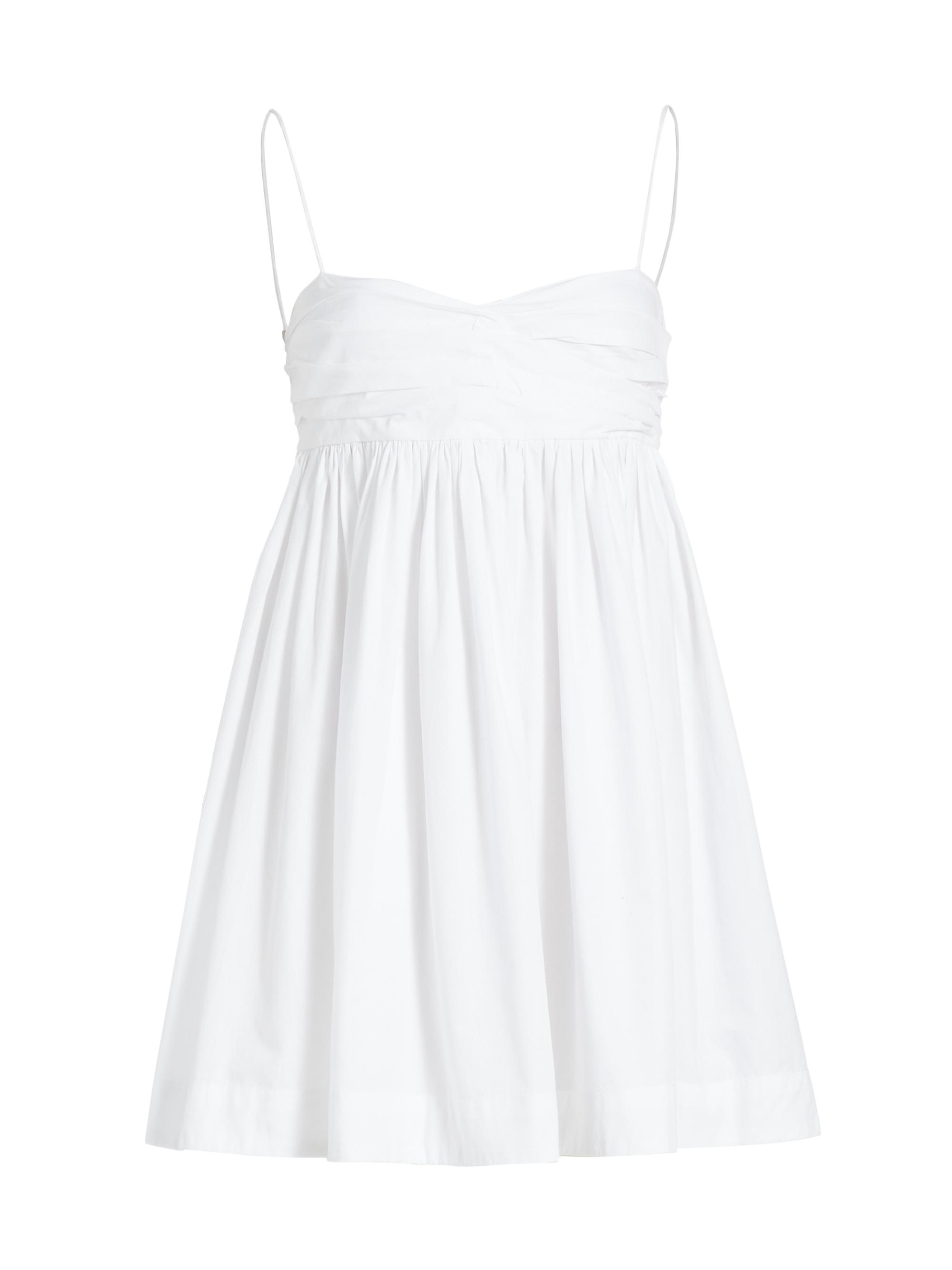 SWF Women's Sweet Disposition Pleated Cotton Minidress - White Heat