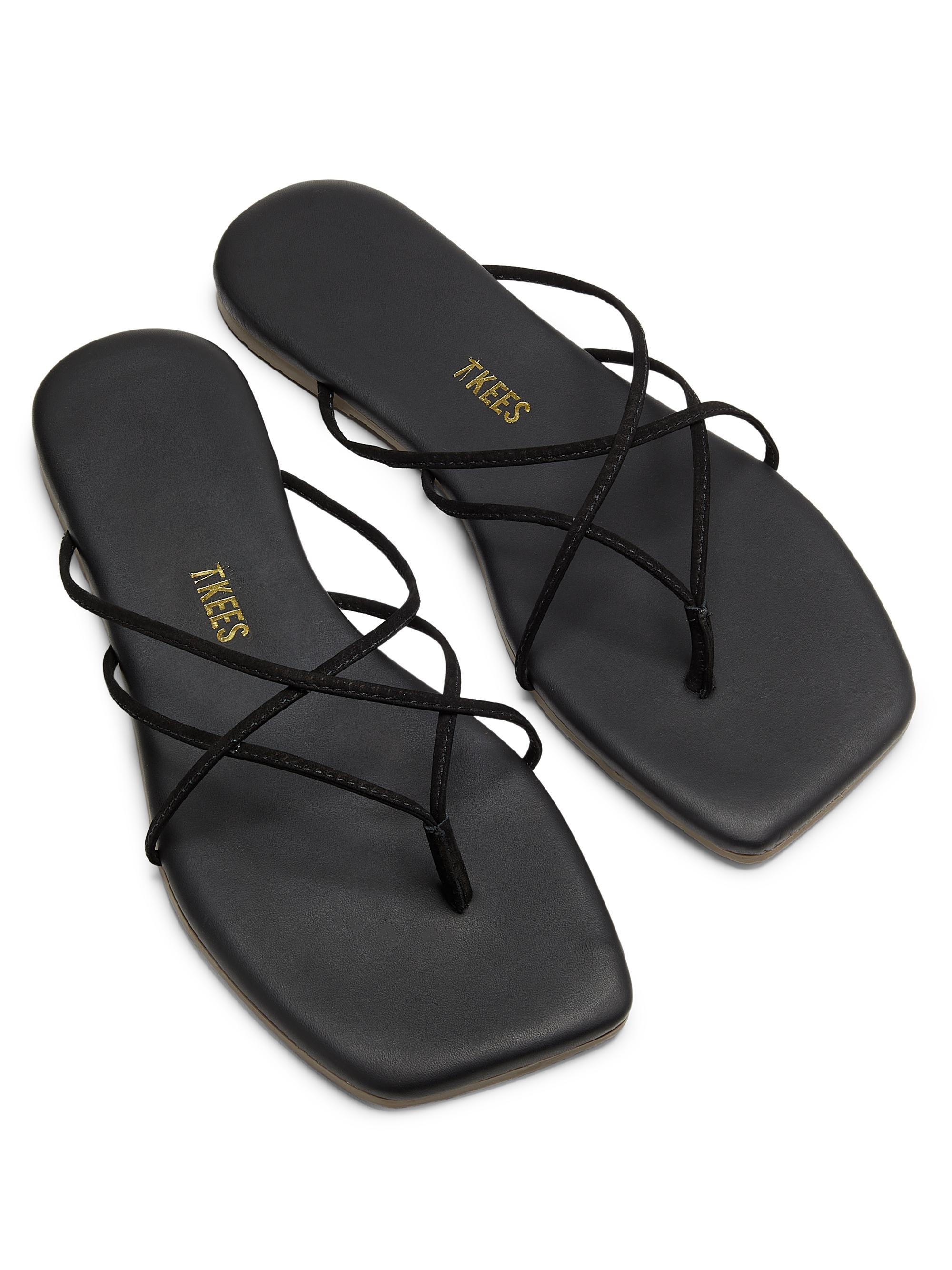 靴 elle Tkees Square-Toe Elle Leather Sandals | Saks Fifth Avenue