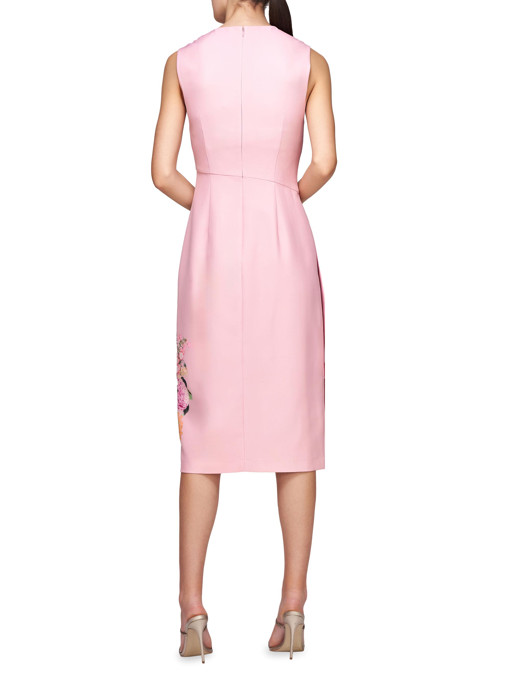 knee length dresses for ladies Linen Midi Dress MAGNOLIA Sleeveless with Wide skirt