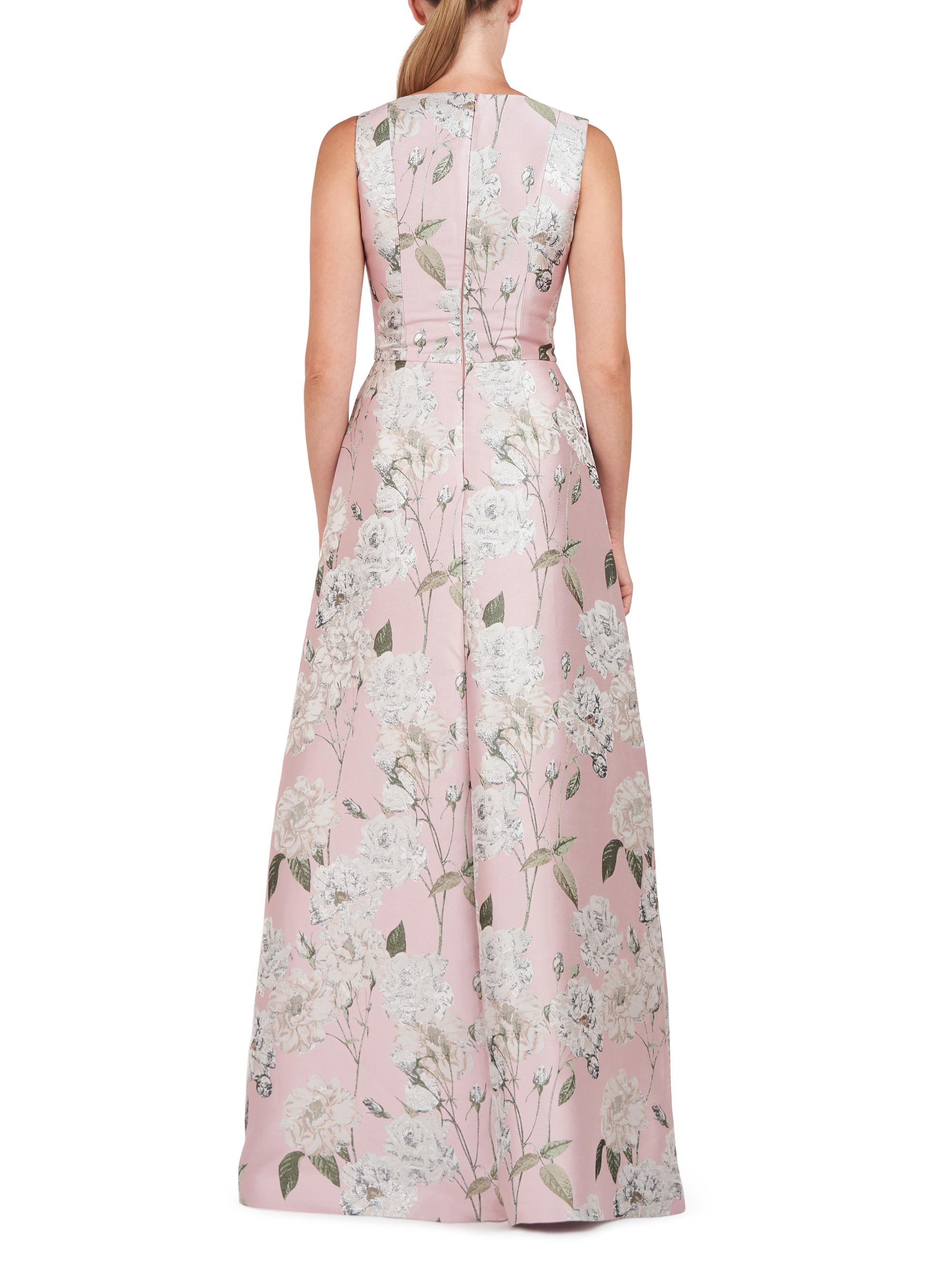 Kay Unger Bennet Floral Jacquard Walk-Thru Jumpsuit | Saks Fifth