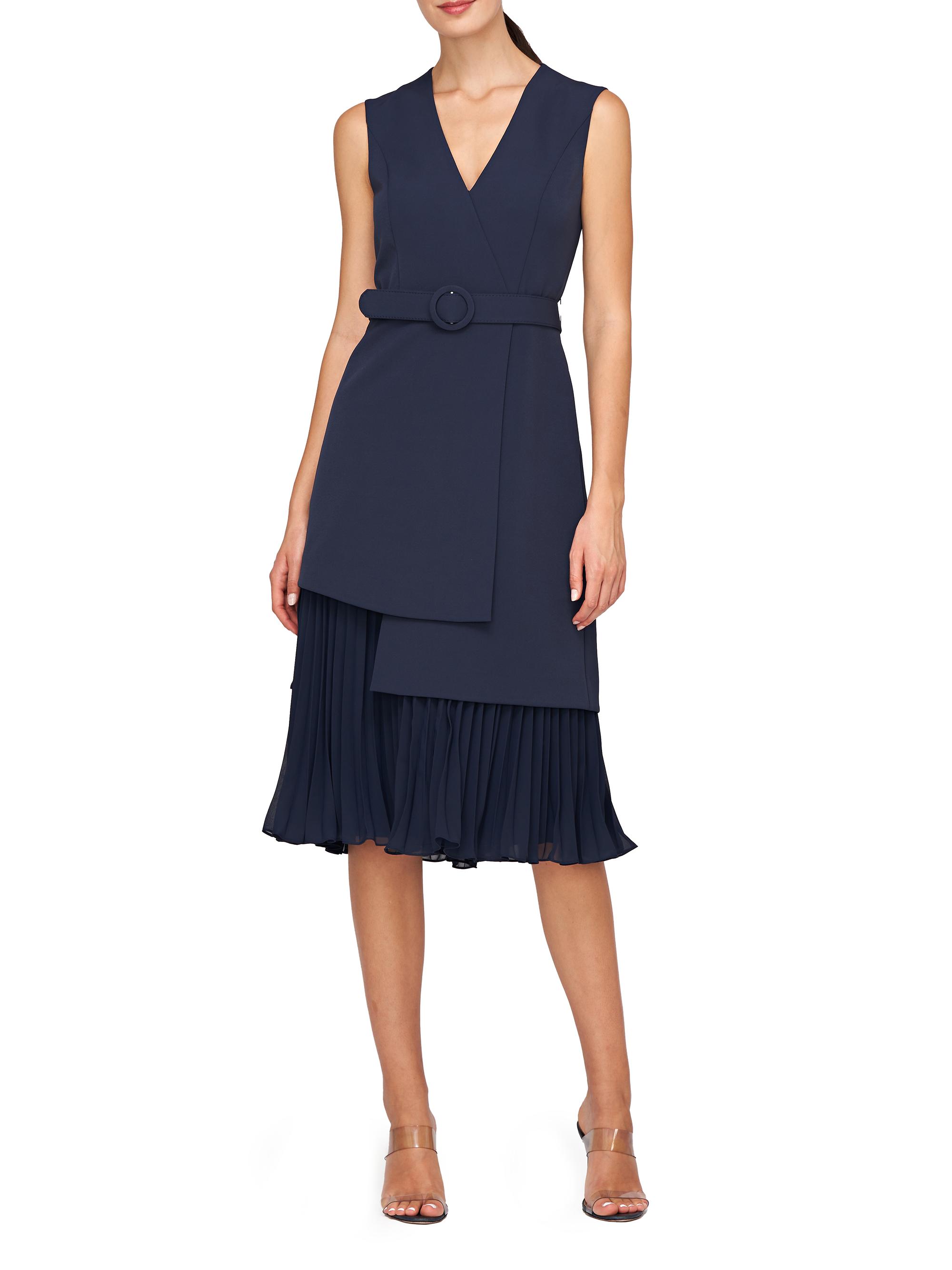 knee length dresses for ladies Dress The Population Nadia Dress - Orange main image 1
