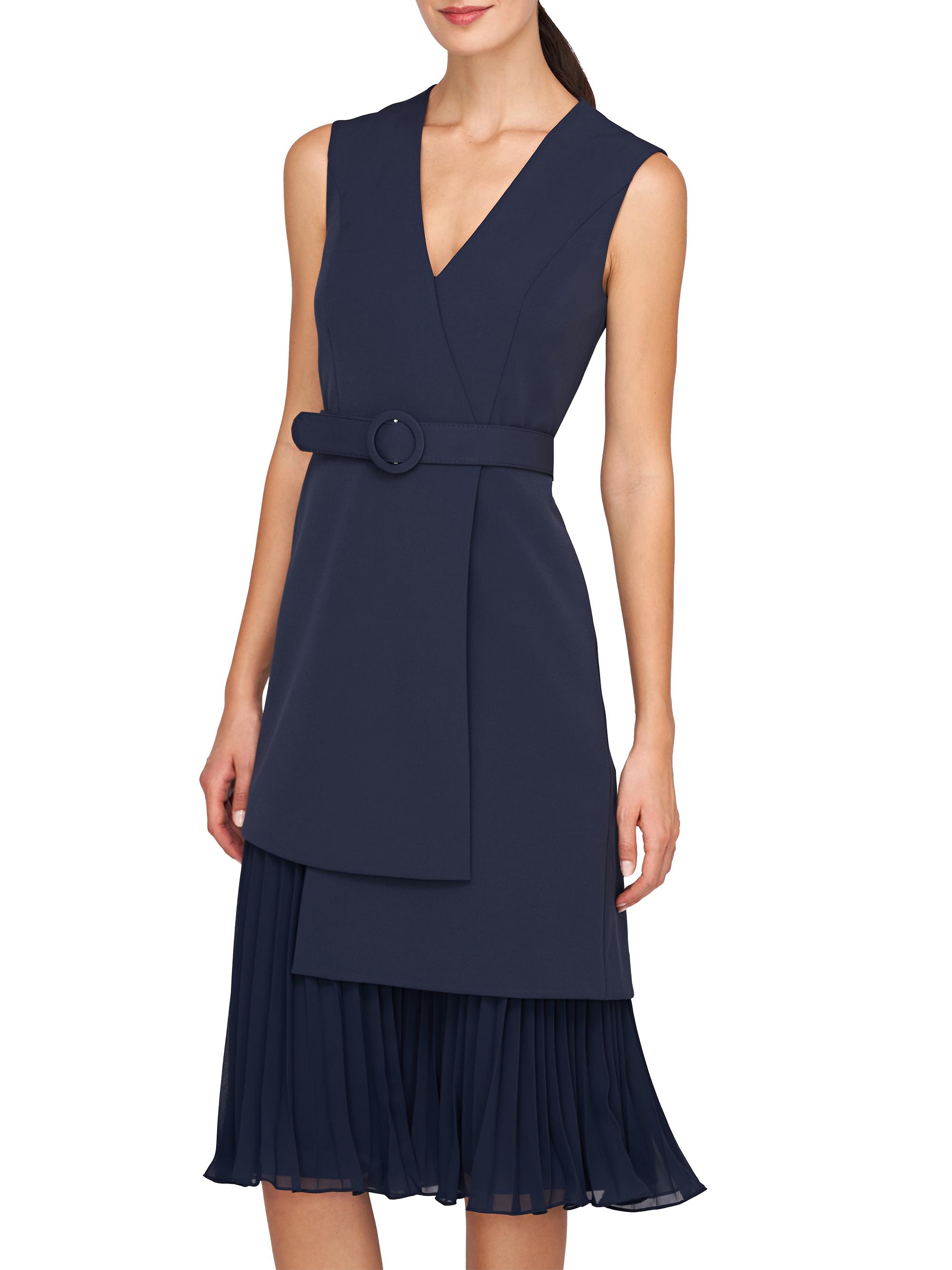 Kay Unger Nadia Pleated Underlay Cocktail Dress | Saks Fifth Avenue