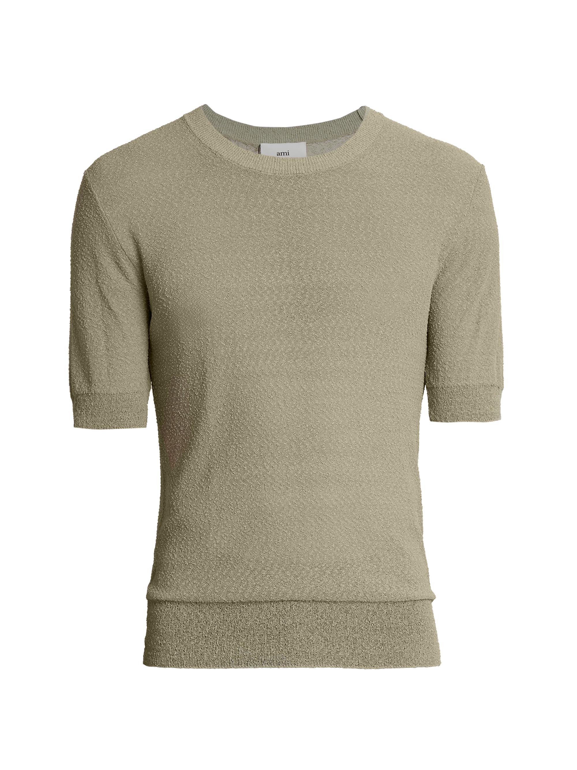 AMI Paris Men's Crewneck Sweater T-Shirt - Sage