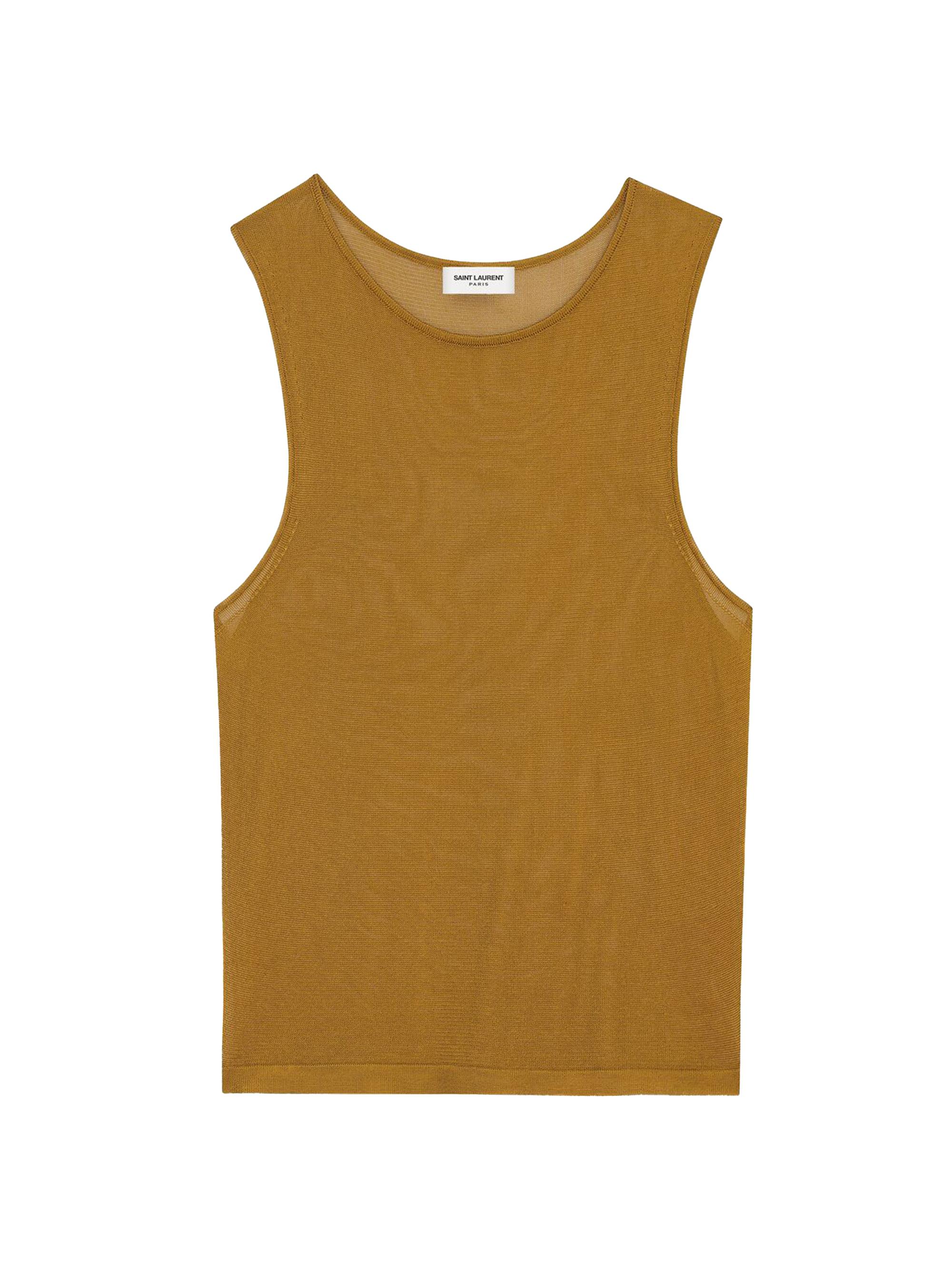 Saint Laurent Women's Crop Tank Top in Knit - Mordore