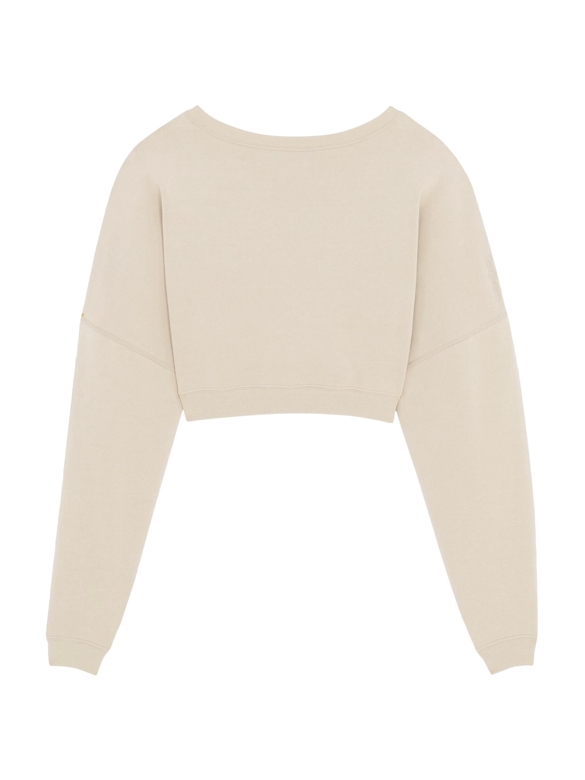 Saint Laurent Women's Cropped Sweatshirt - Black