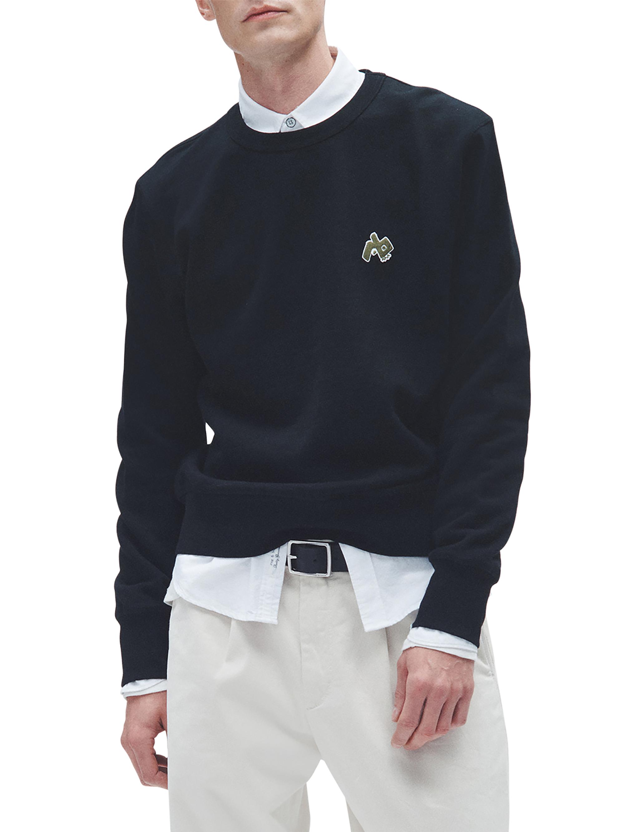 rag & bone Men's Monster Cotton Relaxed-Fit Sweatshirt - Black