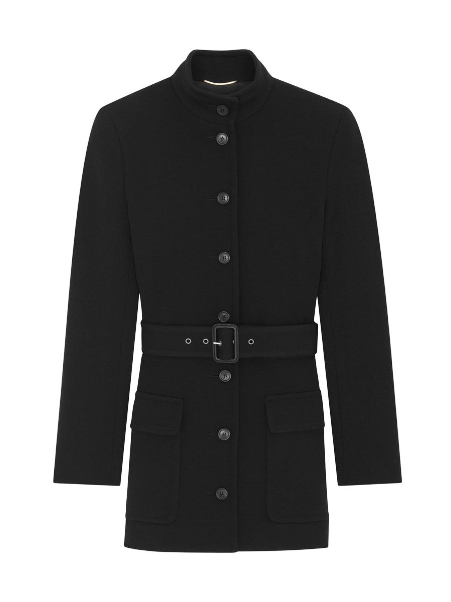 Saint Laurent Tunic Jacket in Wool-Blend Jersey | Saks Fifth