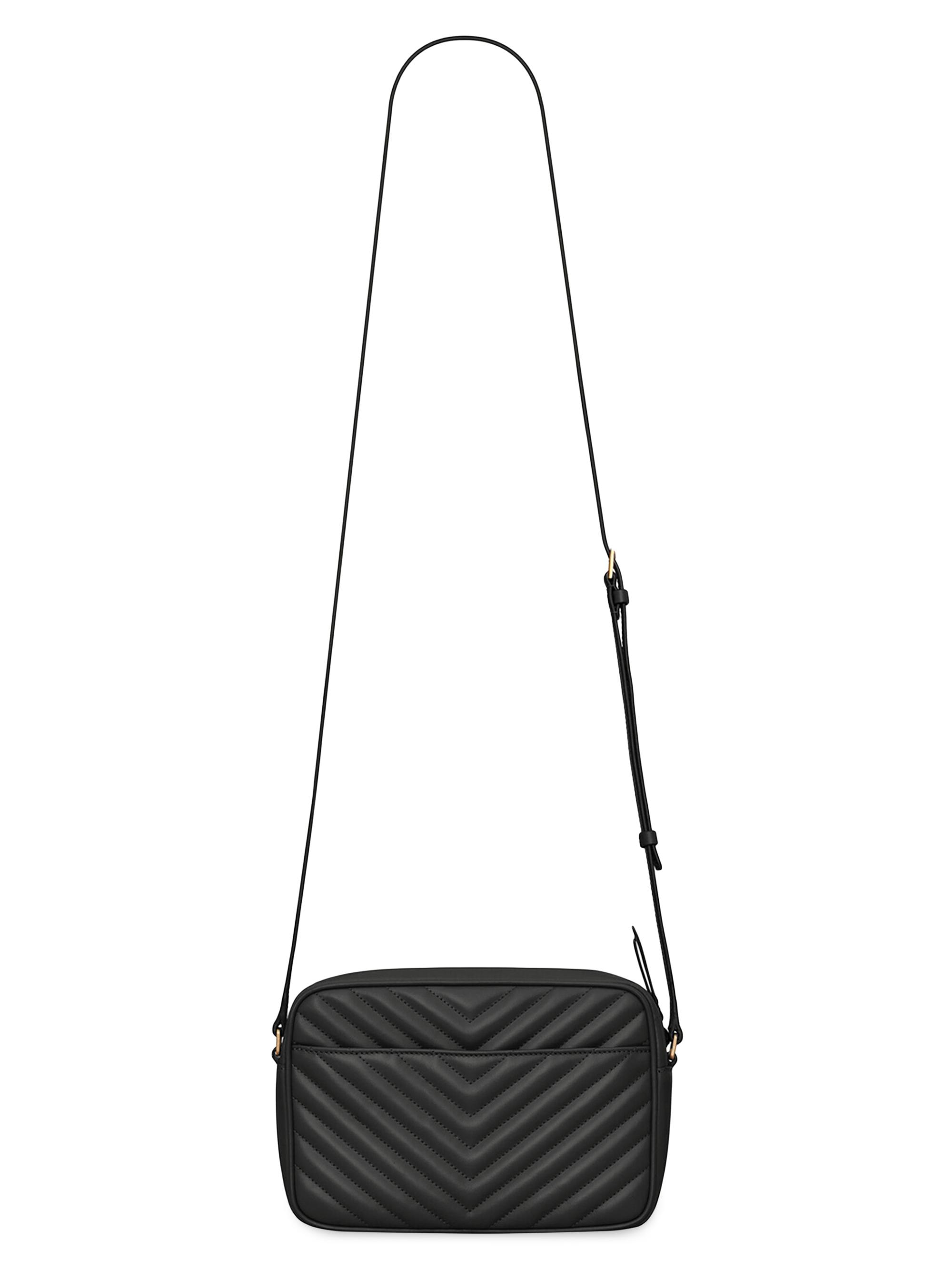 Saint Laurent Lou Camera Crossbody Bag in Quilted Leather