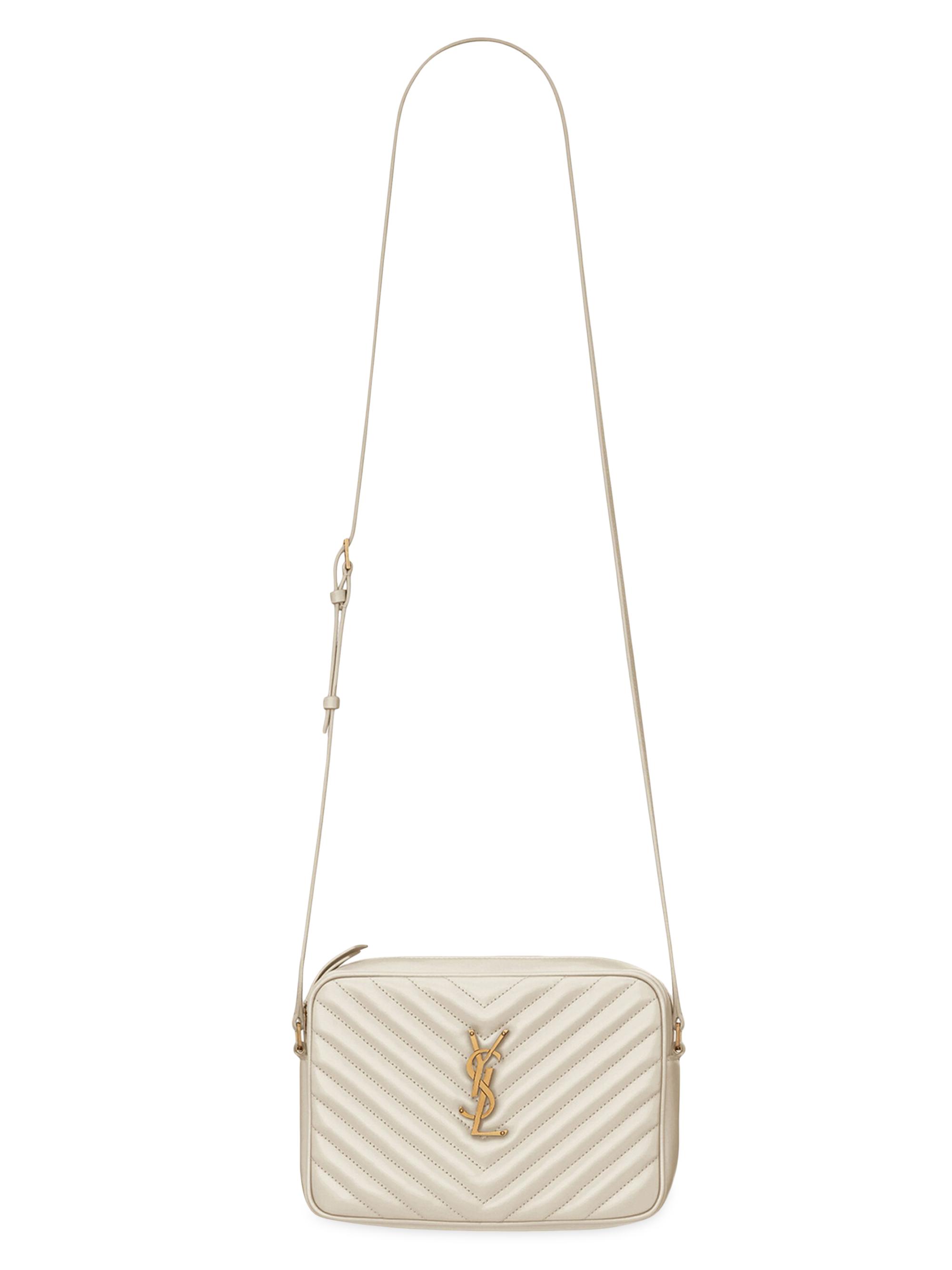 Saint Laurent Women's Lou Camera Crossbody Bag in Quilted Leather - Crema Soft