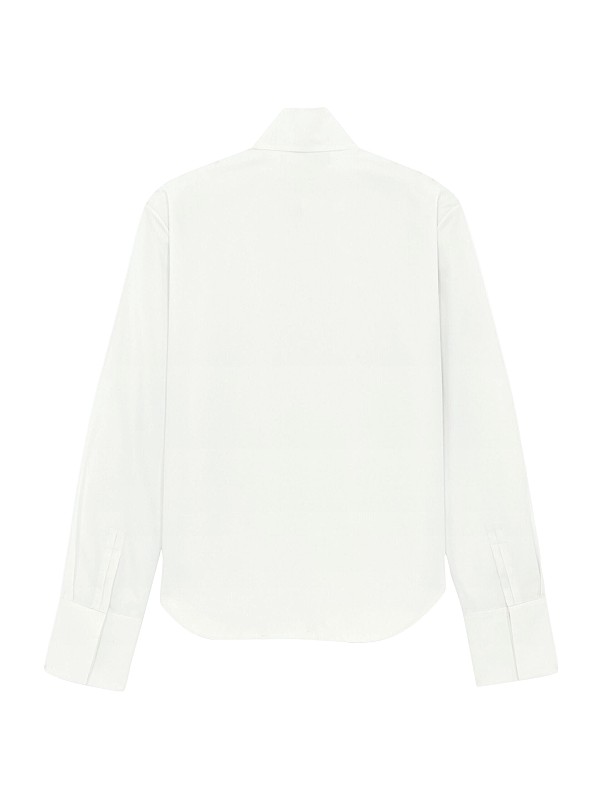 Shop Saint Laurent Pleated Shirt In Cotton Poplin | Saks Shop Saint Laurent Pleated Shirt In Cotton Poplin | Saks