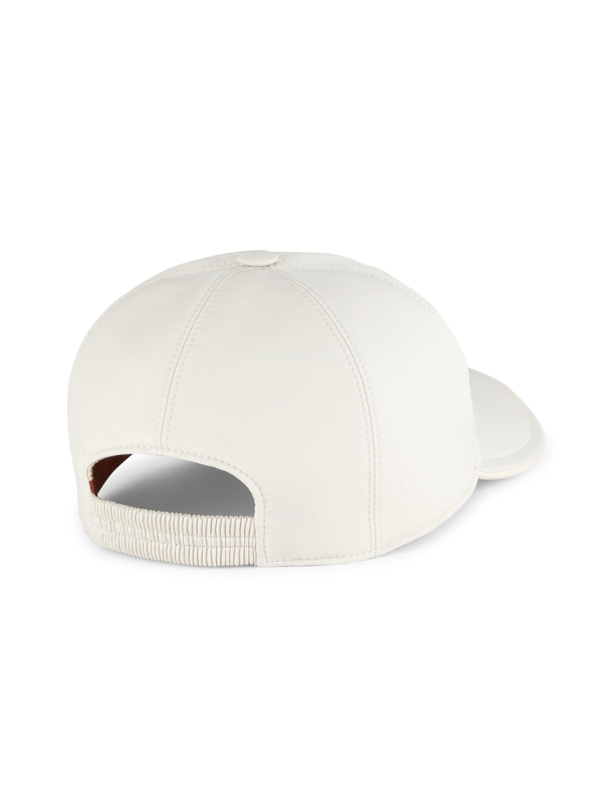 Loro Piana White Embroidered Logo Hat Loro Piana - Logo-Embroidered Linen Baseball Cap - White  main image 2